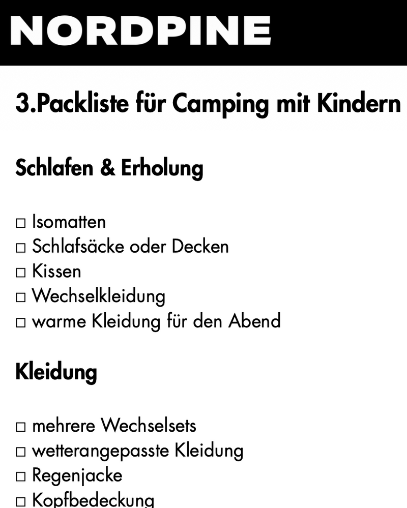 Der komplette Packlistenguide