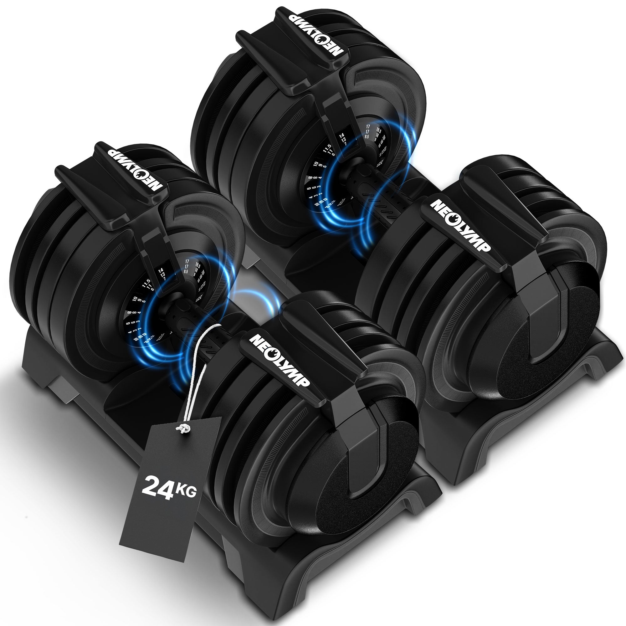 Verstellbare Kurzhanteln 41kg & 24kg - 2x Kurzhantel 24 kg - Hantel von NEOLYMP | Fitnessequipment und Sportartikel