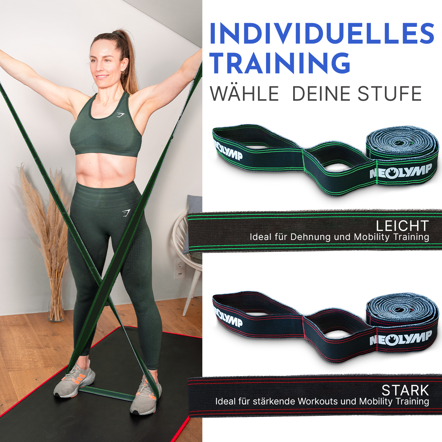 Superband mit Multianker - - Fitnessbänder von NEOLYMP | Fitnessequipment und Sportartikel