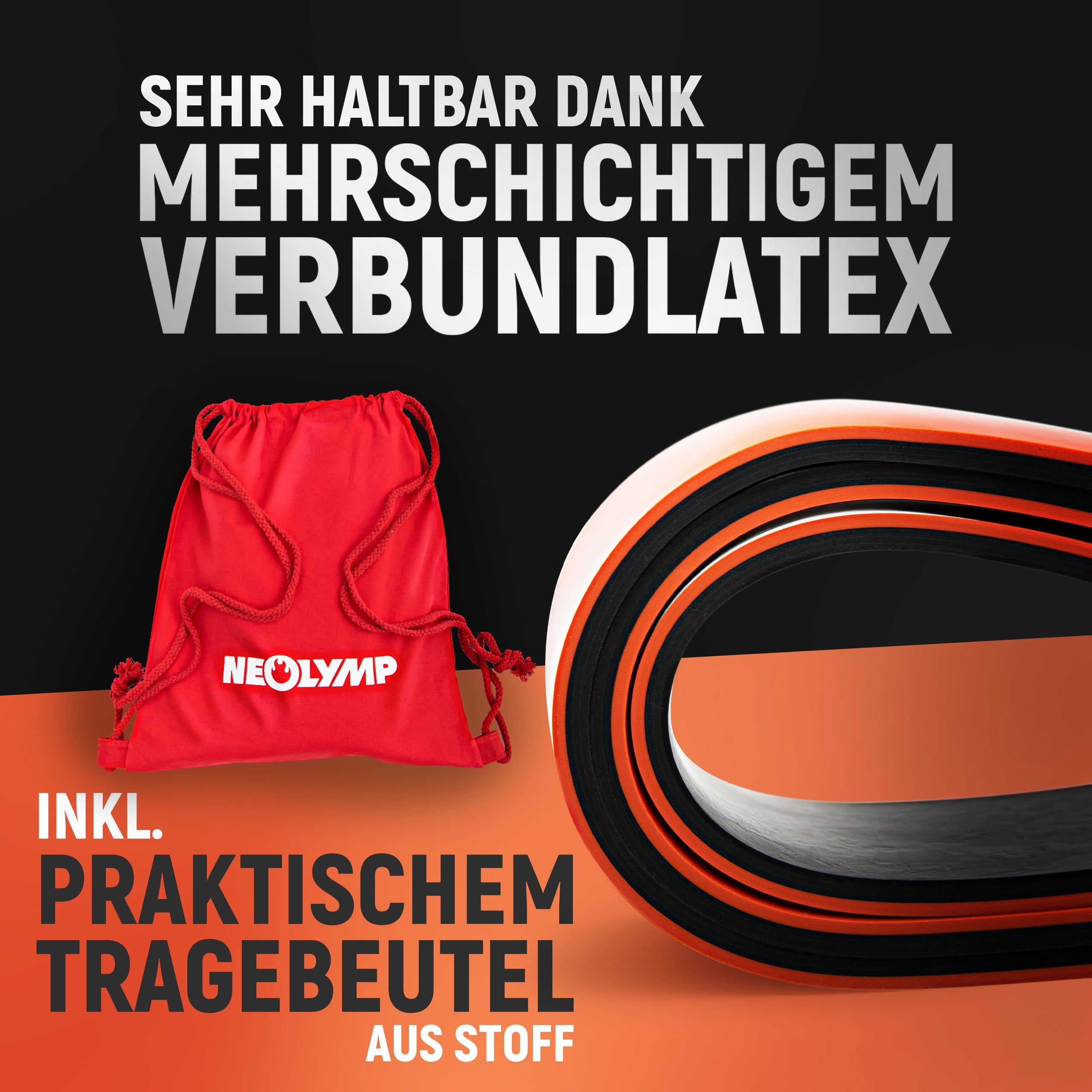 Heavy Resistance Bands aus Latex - - B-Ware von NEOLYMP | Fitnessequipment und Sportartikel