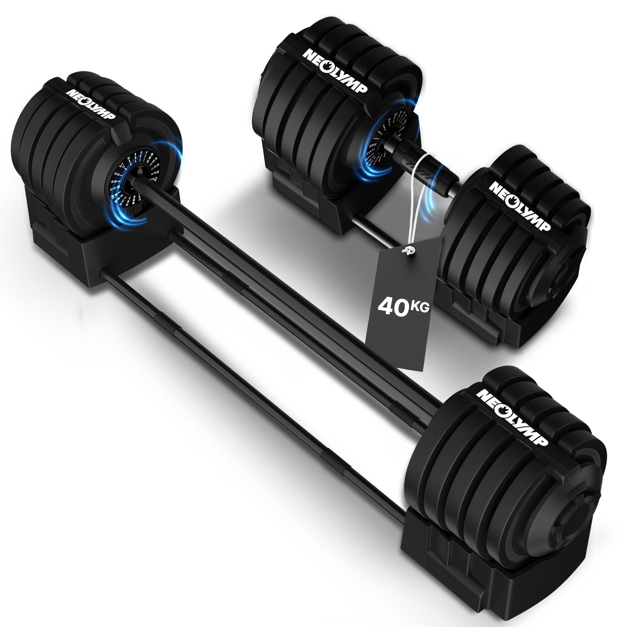 2-in-1 Hantelset zum Verstellen 41kg – 2 in 1 Set 40KG (B‑Ware) - - Outlet von NEOLYMP | Fitnessequipment und Sportartikel