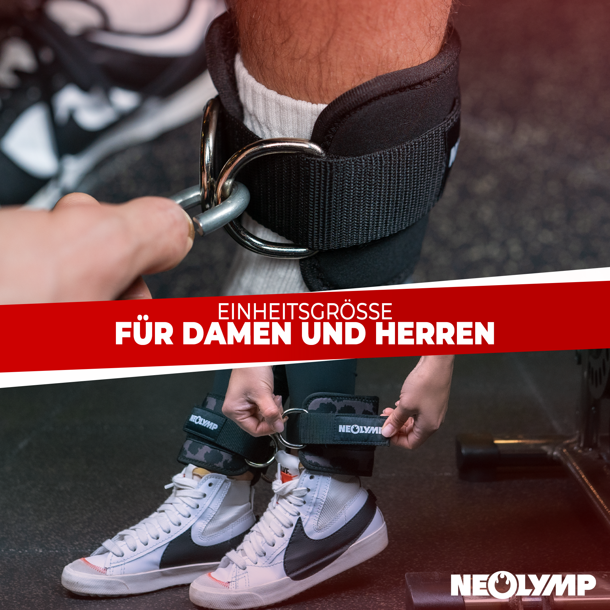 2er-Set Fußschlaufe - - Zubehör von NEOLYMP | Fitnessequipment und Sportartikel