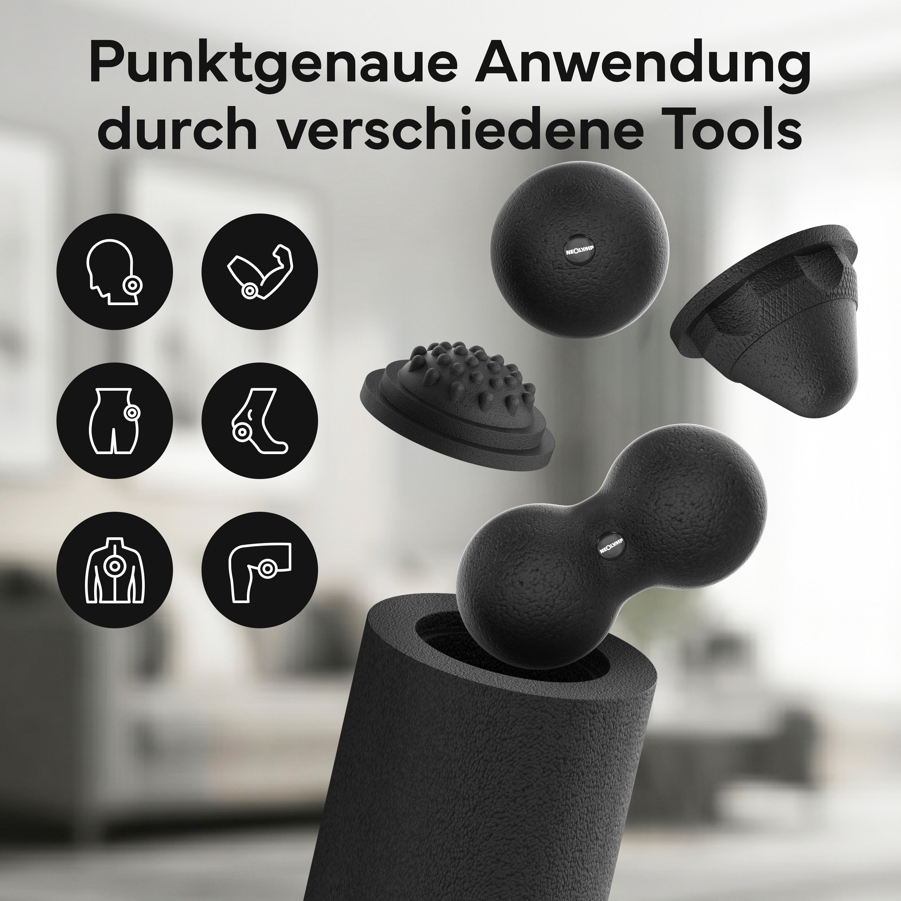 5-teiliges Faszienrollen Set - - Recovery & Akupressur von NEOLYMP | Fitnessequipment und Sportartikel