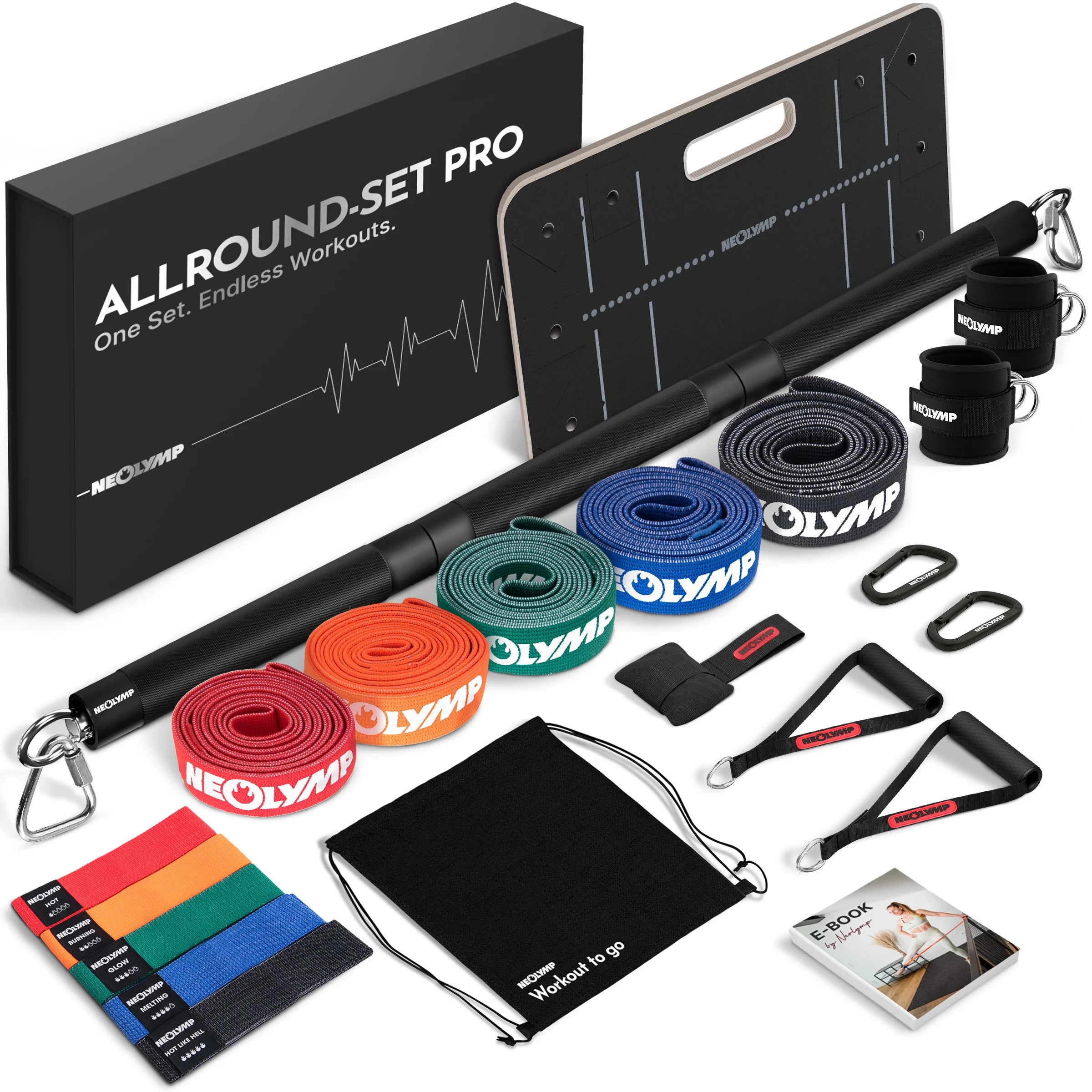Fitnessbänder Allroundset – Widerstandsbänder inkl. Komplett-Zubehör - - Fitnessbänder von NEOLYMP | Fitnessequipment und Sportartikel