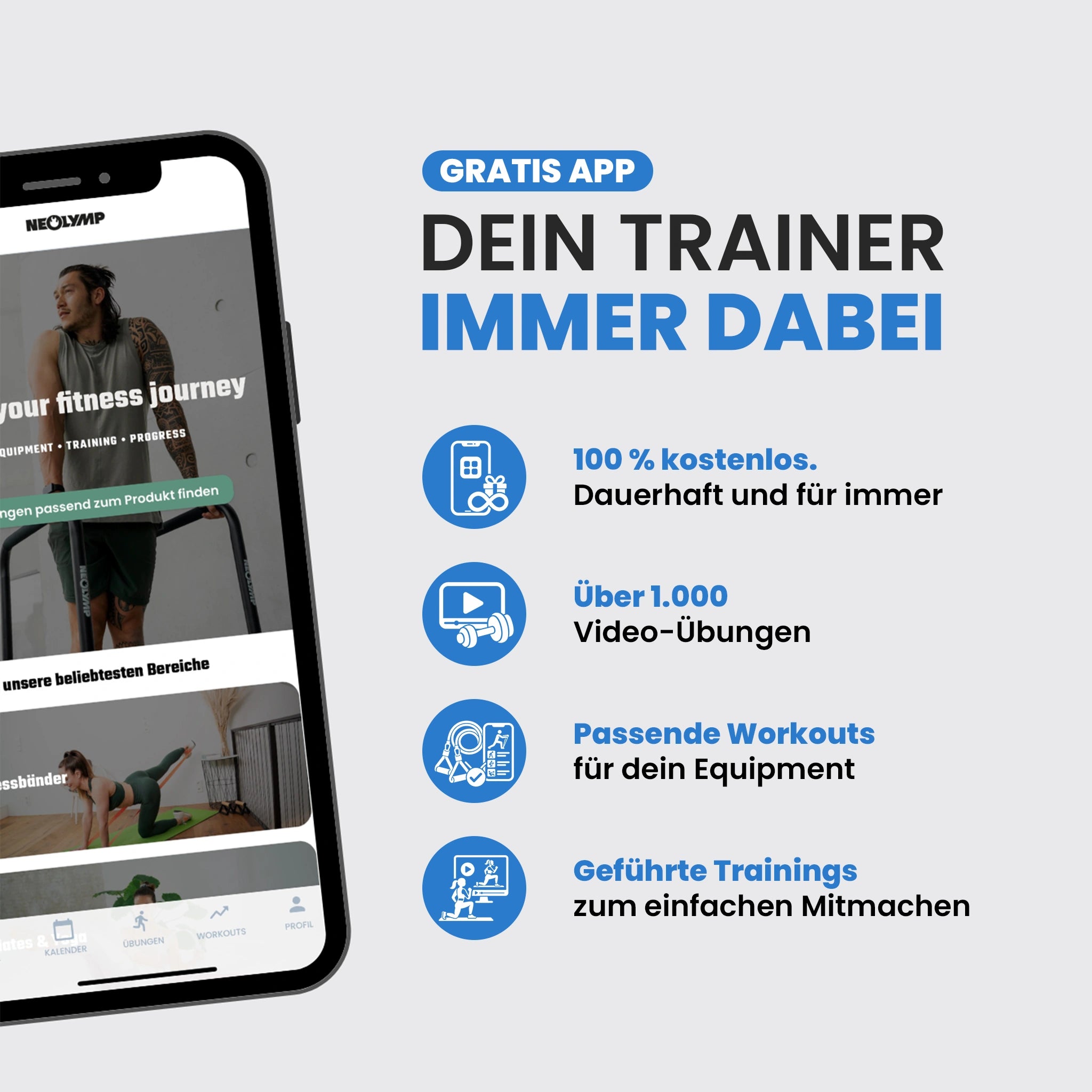 Fitnessbänder Allroundset – Widerstandsbänder inkl. Komplett-Zubehör - - Fitnessbänder von NEOLYMP | Fitnessequipment und Sportartikel