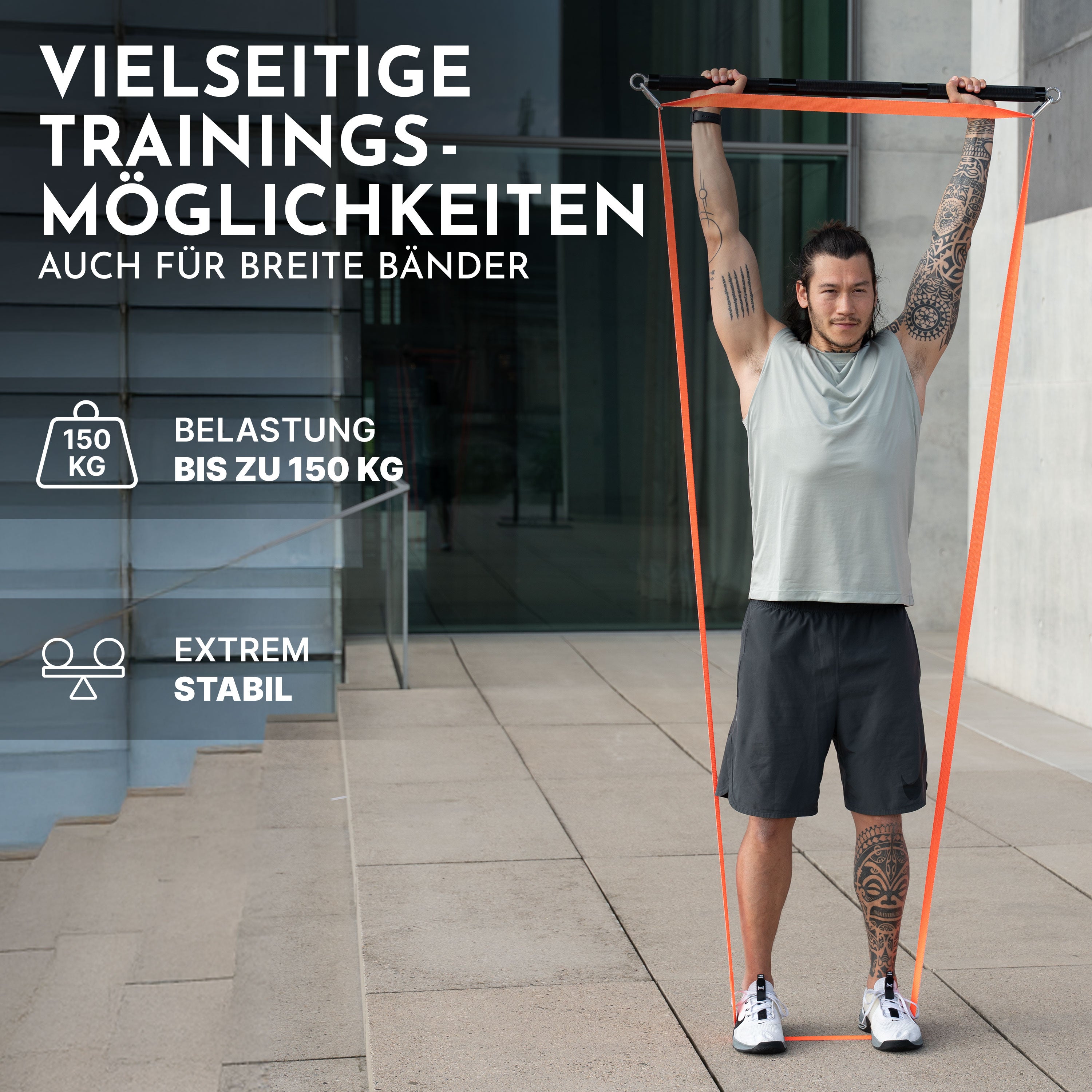 Bänderstange für Fitnessbänder - inkl. Karabiner - - Zubehör von NEOLYMP | Fitnessequipment und Sportartikel