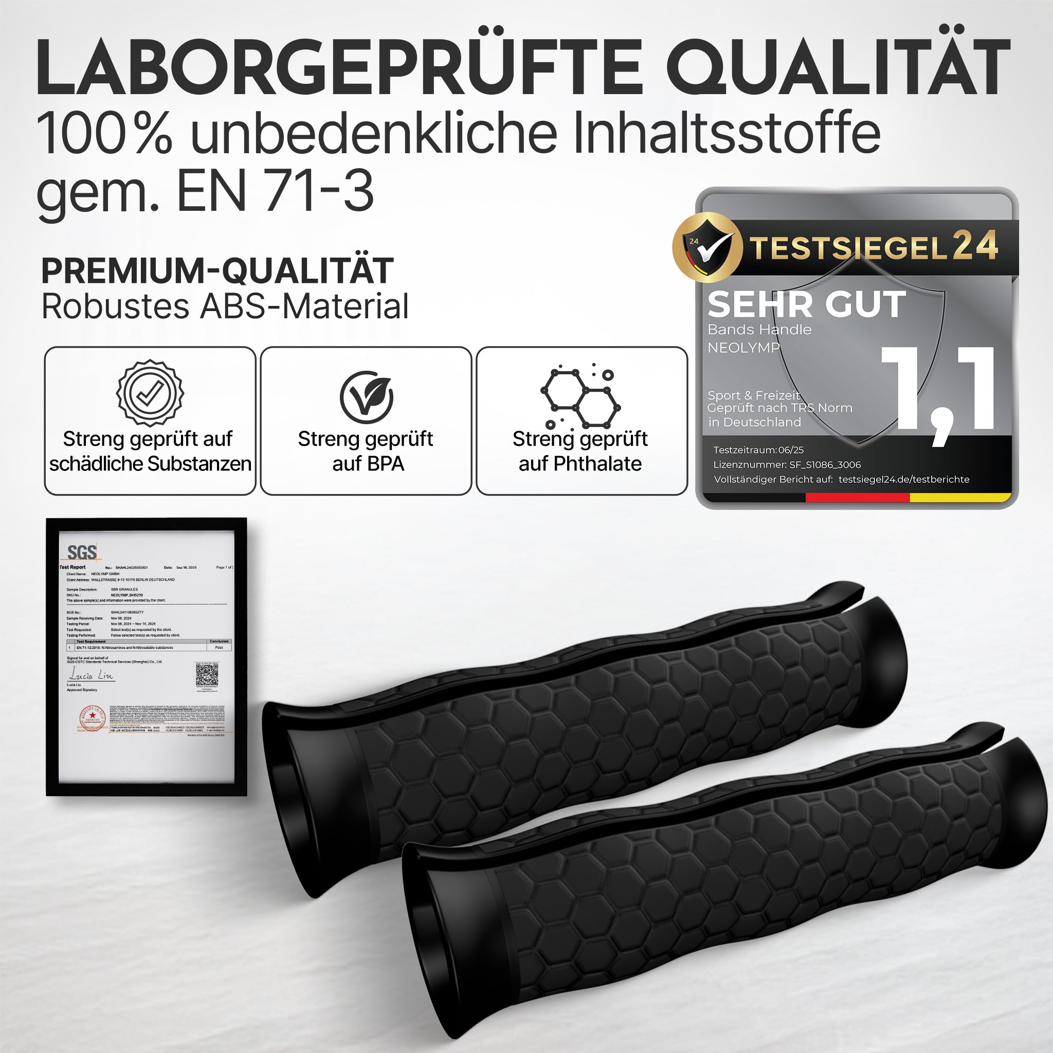 Griffe für Fitnessbänder (band handle) - (B‑Ware) - - Outlet von NEOLYMP | Fitnessequipment und Sportartikel