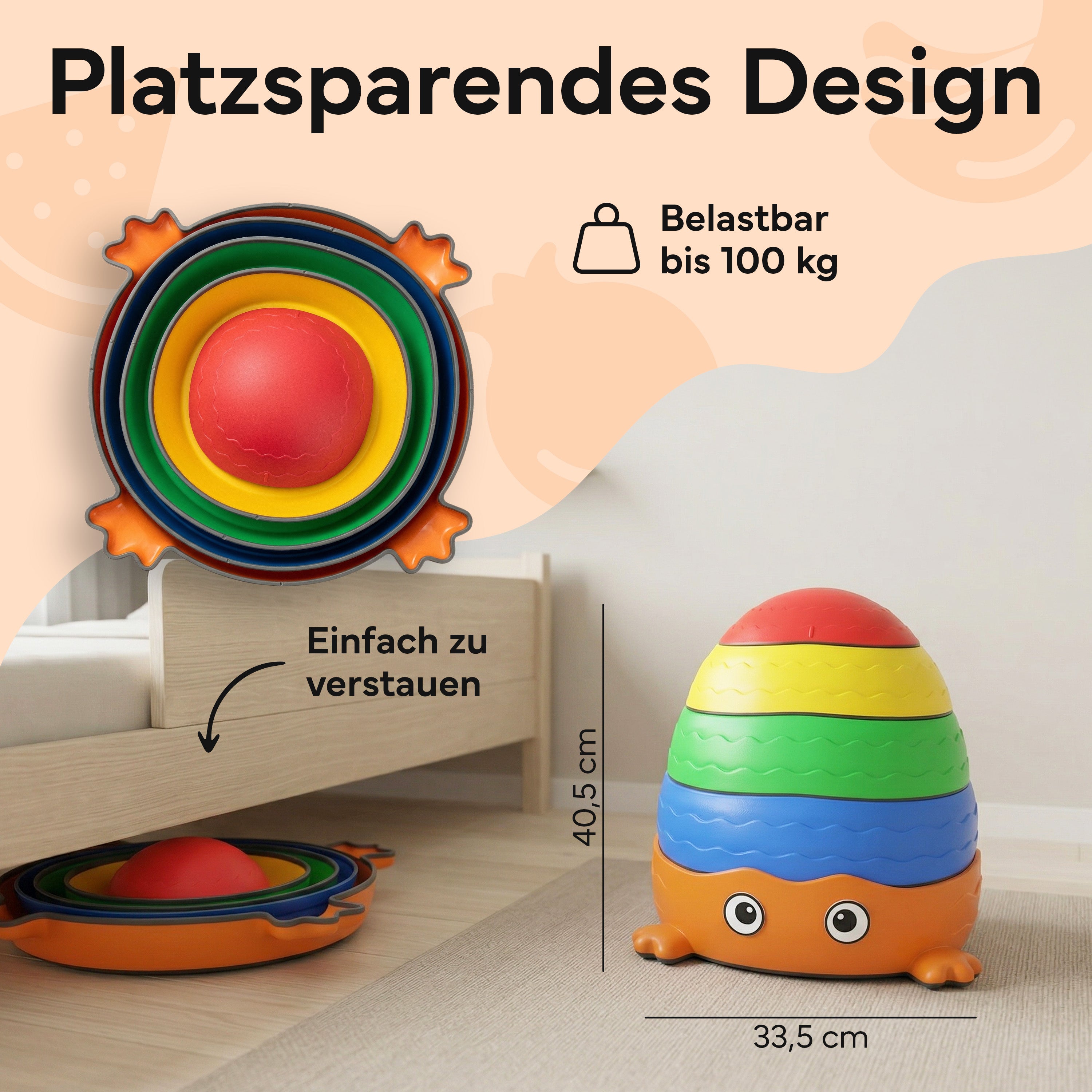 Balanciersteine für Kinder, 5er-Set stapelbar - - von NEOLYMP | Fitnessequipment und Sportartikel