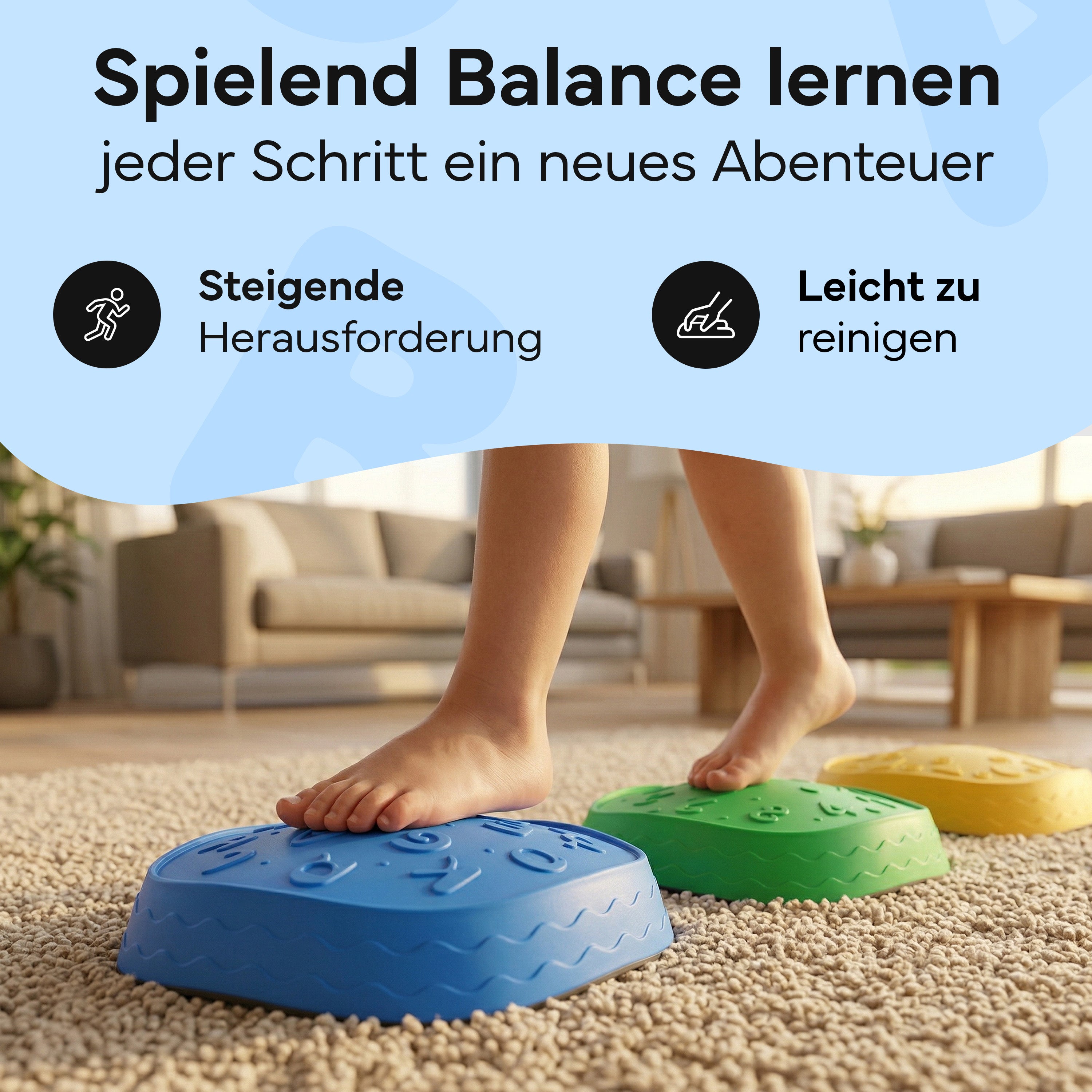 Balanciersteine für Kinder, 5er-Set stapelbar - - von NEOLYMP | Fitnessequipment und Sportartikel