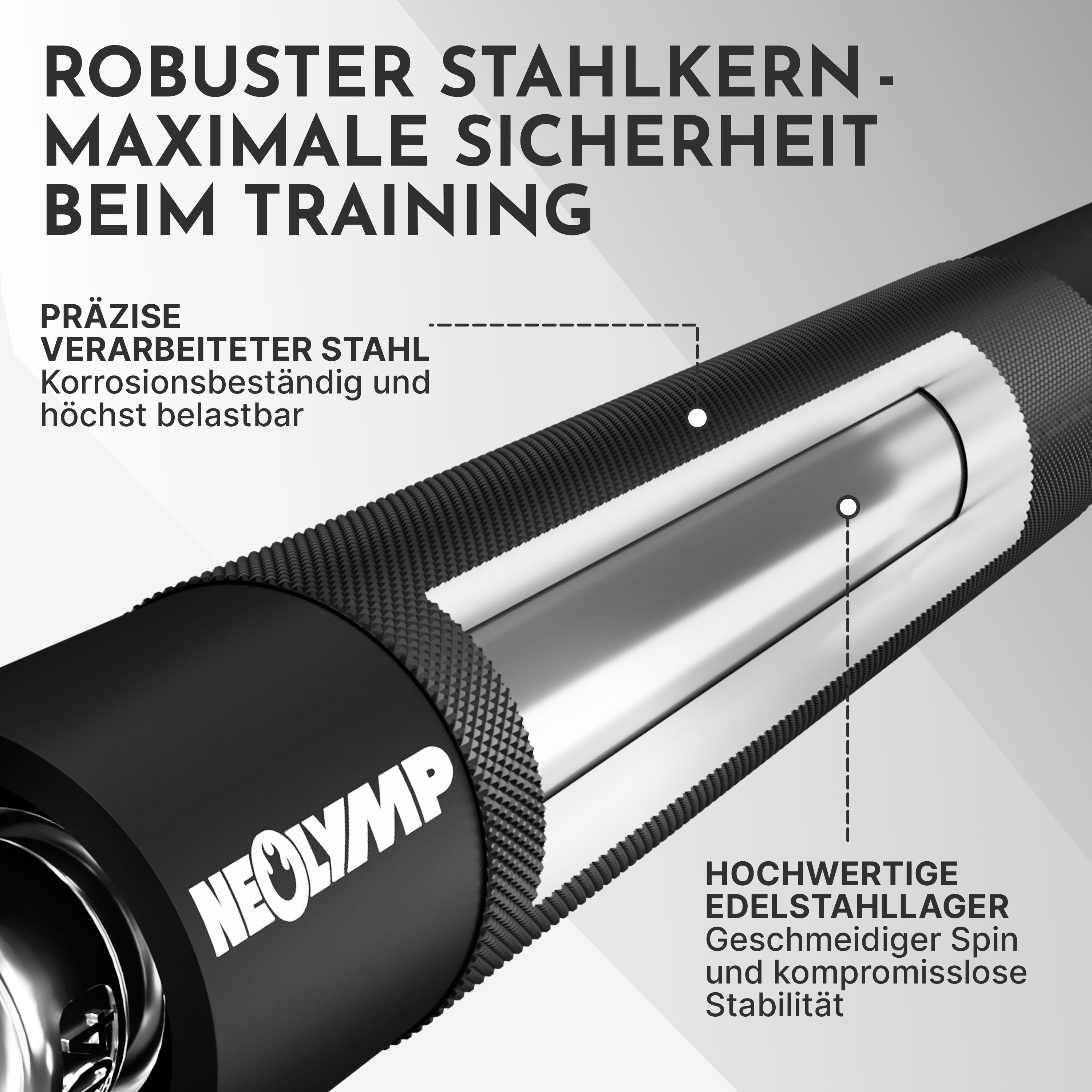 Bänderstange für Fitnessbänder - inkl. Karabiner - - Zubehör von NEOLYMP | Fitnessequipment und Sportartikel