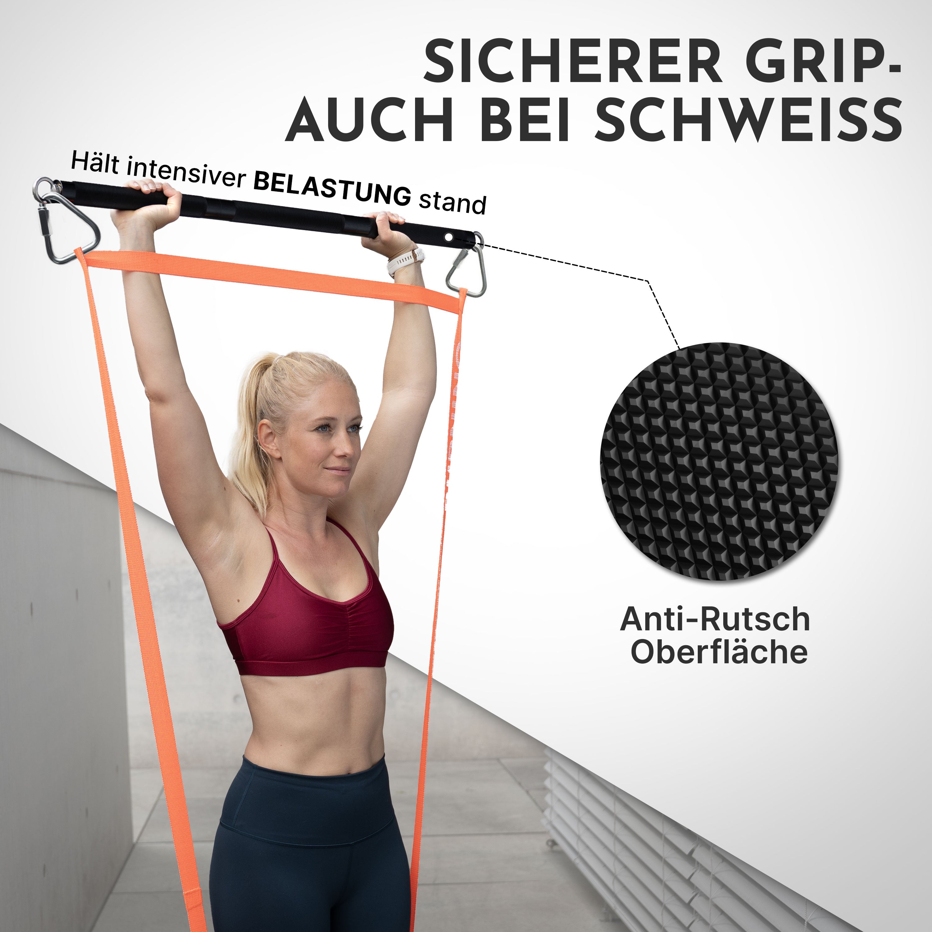 Bänderstange für Fitnessbänder - inkl. Karabiner - - Zubehör von NEOLYMP | Fitnessequipment und Sportartikel