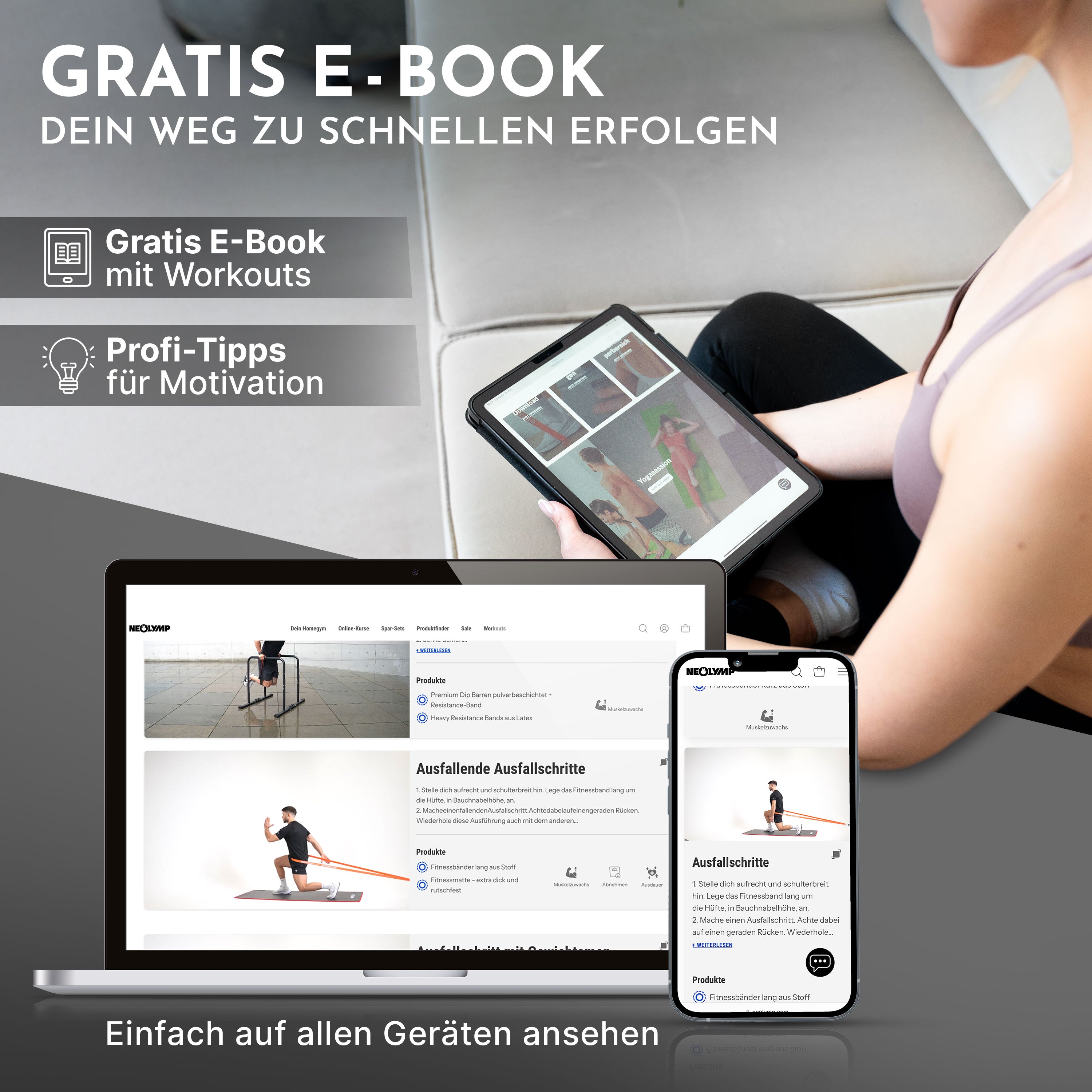 Bänderstange für Fitnessbänder - inkl. Karabiner - - Zubehör von NEOLYMP | Fitnessequipment und Sportartikel