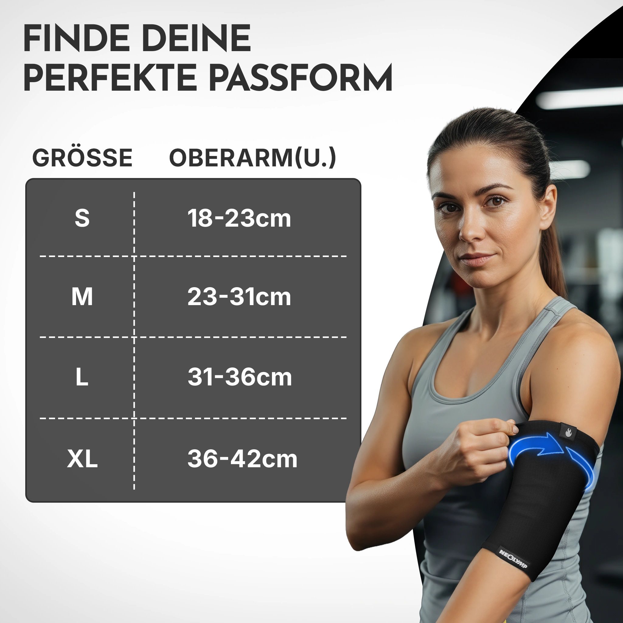 Ellenbogen-Bandagen - 2er Set, Größe S - XL - - Zubehör von NEOLYMP | Fitnessequipment und Sportartikel