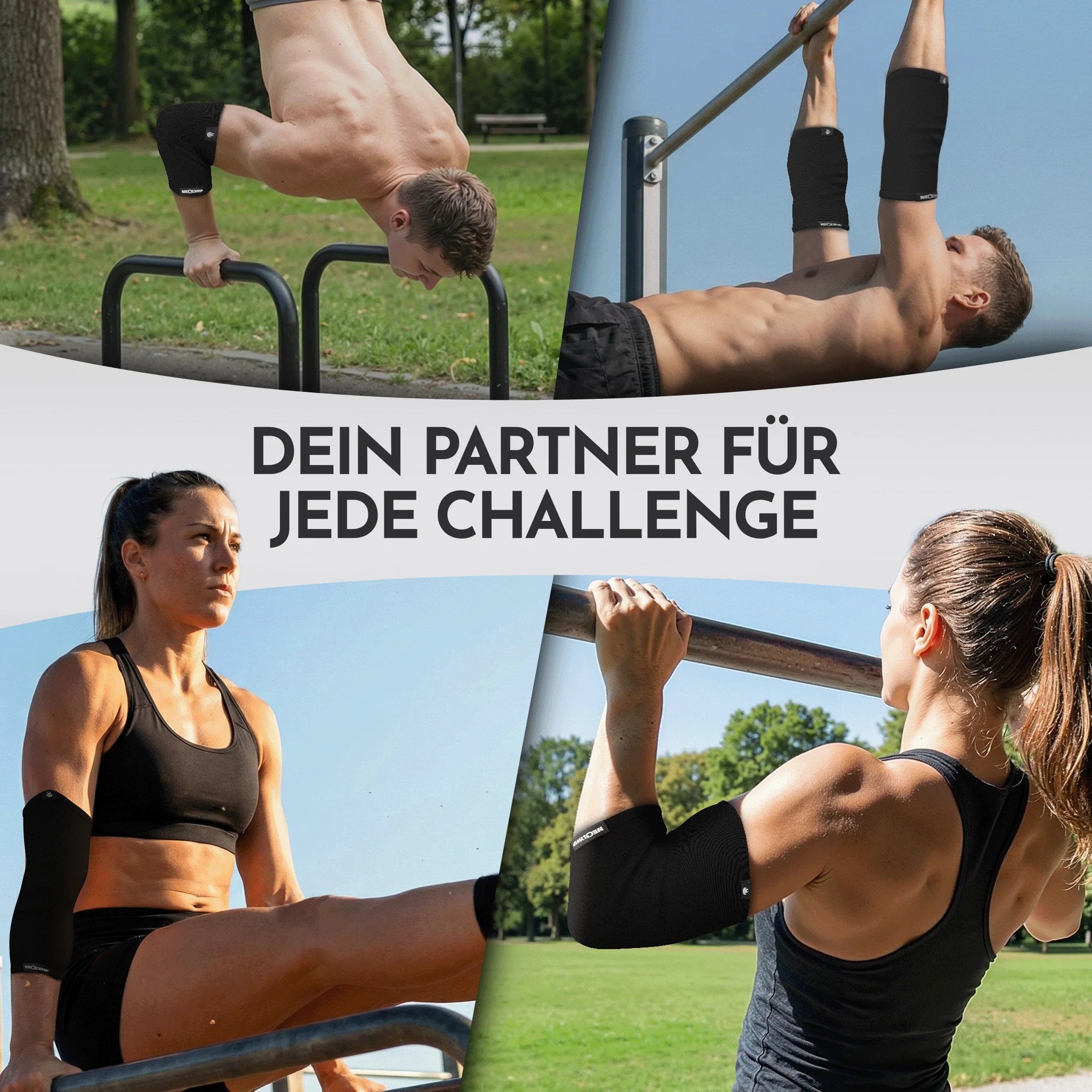 Ellenbogen-Bandagen - 2er Set, Größe S - XL - - Zubehör von NEOLYMP | Fitnessequipment und Sportartikel