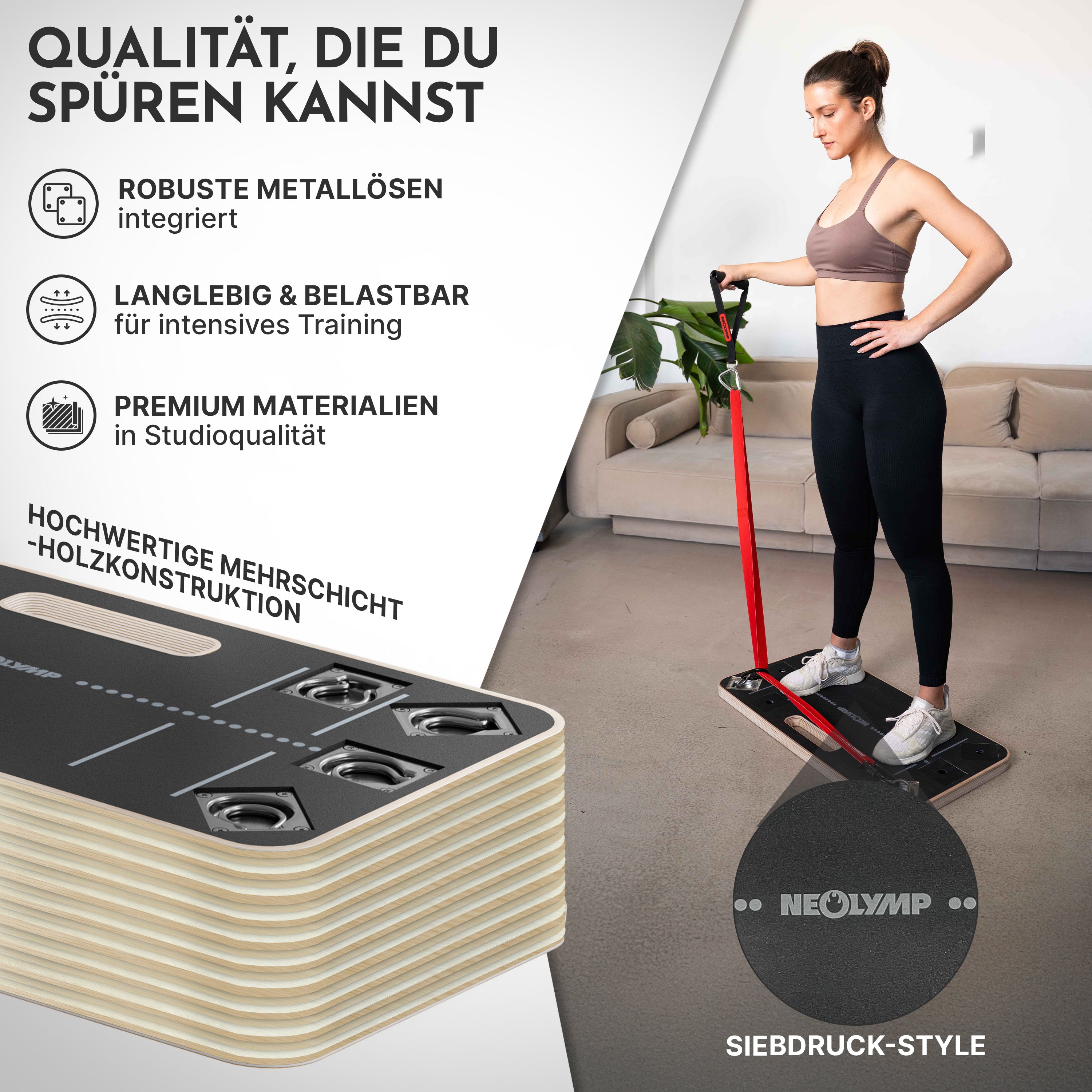 Bänderplattform - Bands Board für Fitnessbänder-Training - - Sportgerät von NEOLYMP | Fitnessequipment und Sportartikel