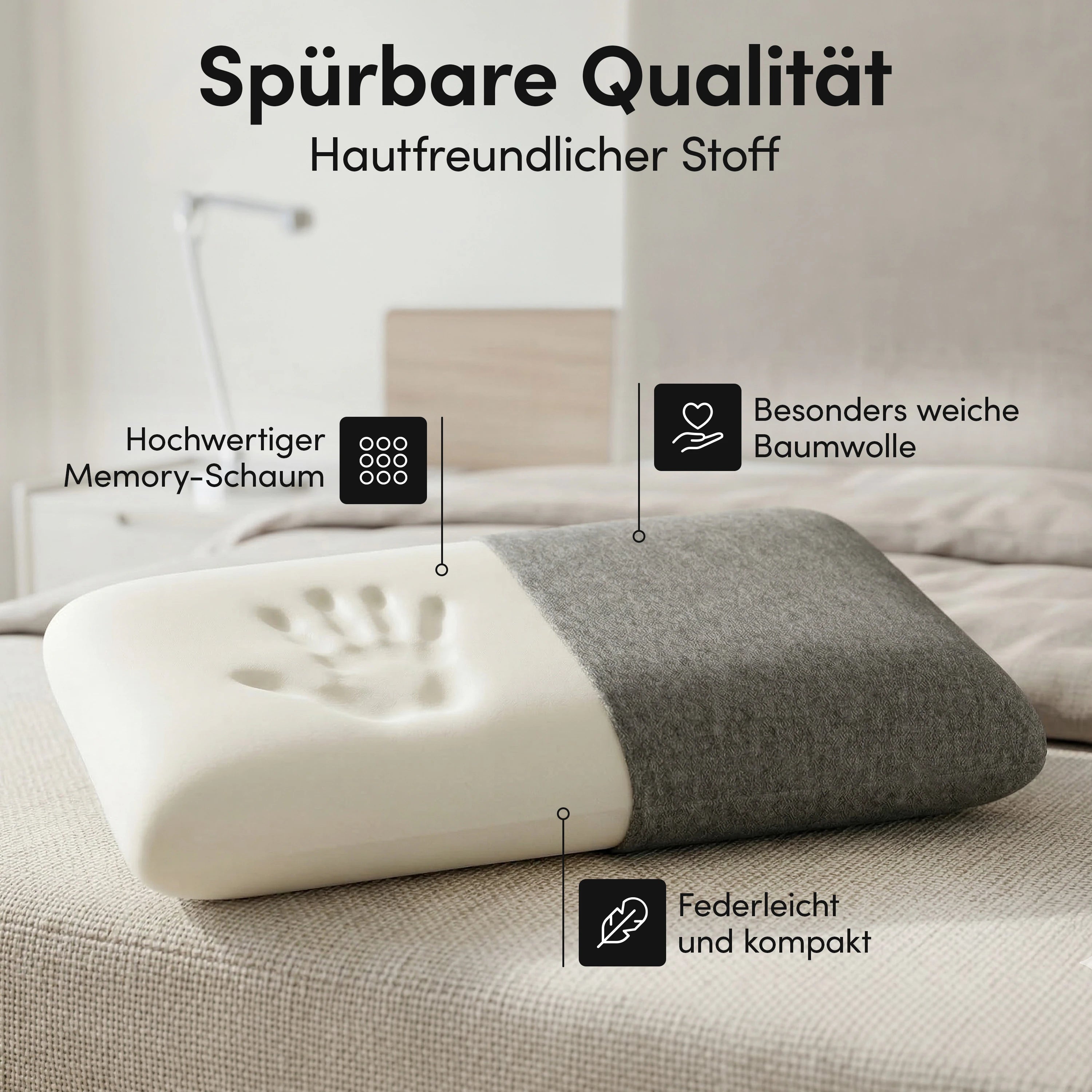 Ergonomisches Reisekissen - Campingtauglich und platzsparend | B-Ware - - Outlet von NEOLYMP | Fitnessequipment und Sportartikel