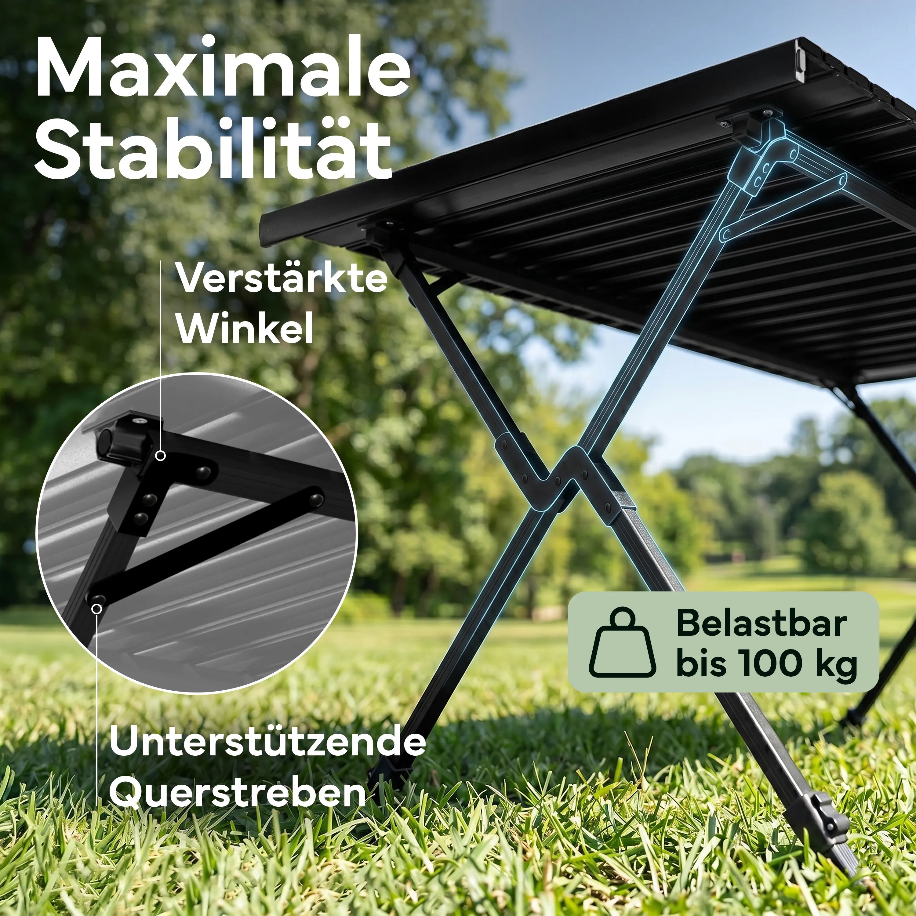 Campingtische – Schwarz | B-Ware - - Outlet von NEOLYMP | Fitnessequipment und Sportartikel