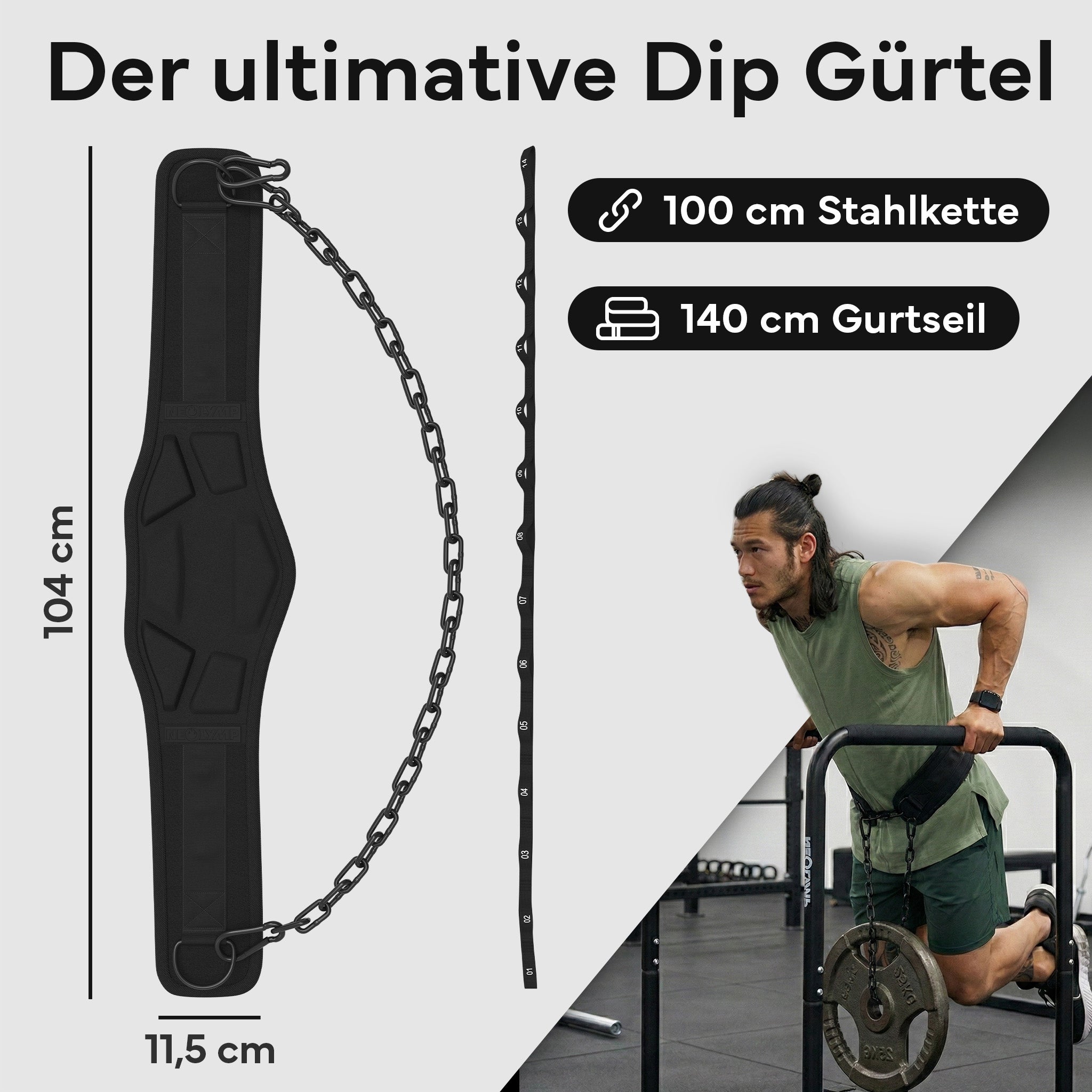 Dip-Gürtel Set für Calisthenics - - Zubehör von NEOLYMP | Fitnessequipment und Sportartikel