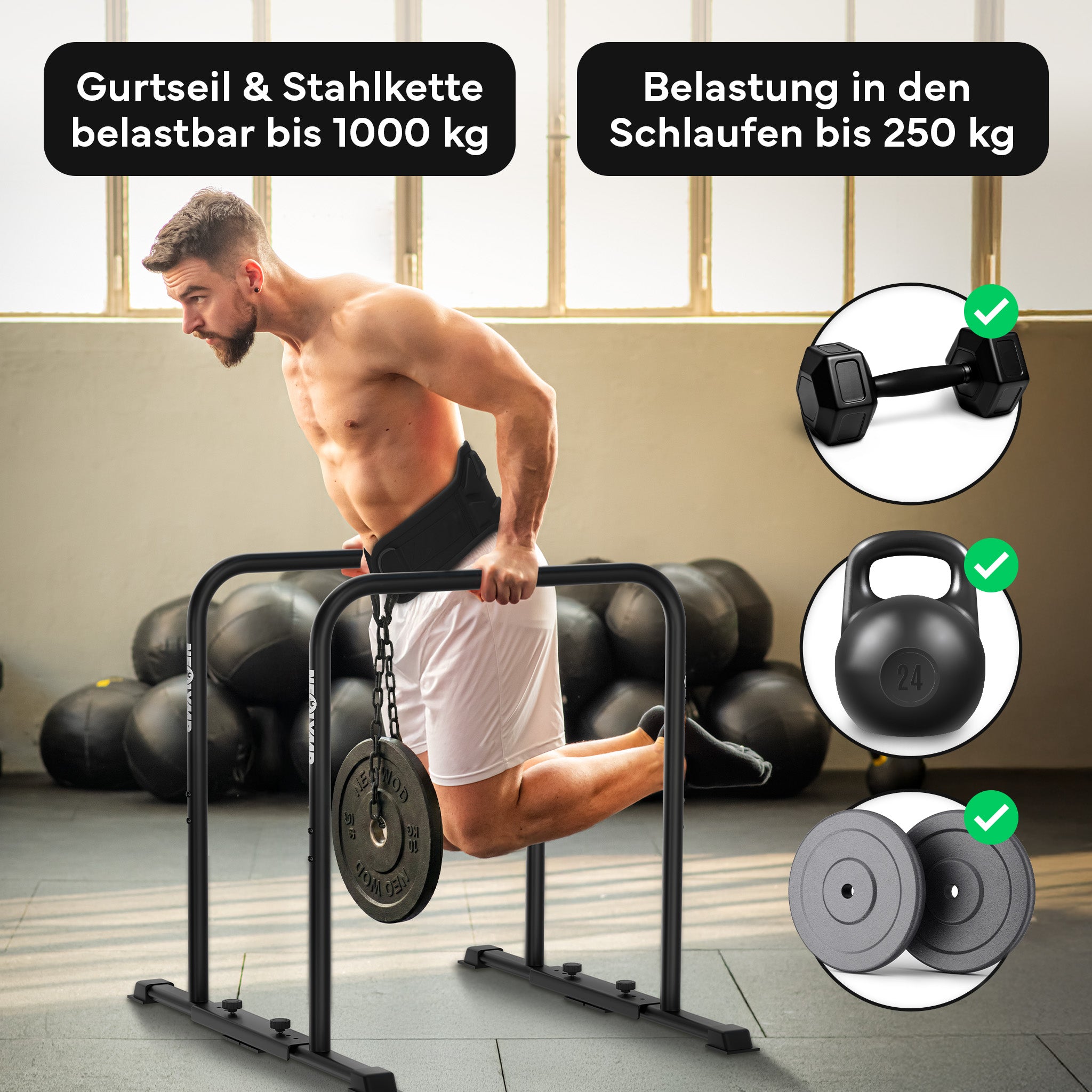 Dip-Gürtel Set für Calisthenics - - Zubehör von NEOLYMP | Fitnessequipment und Sportartikel