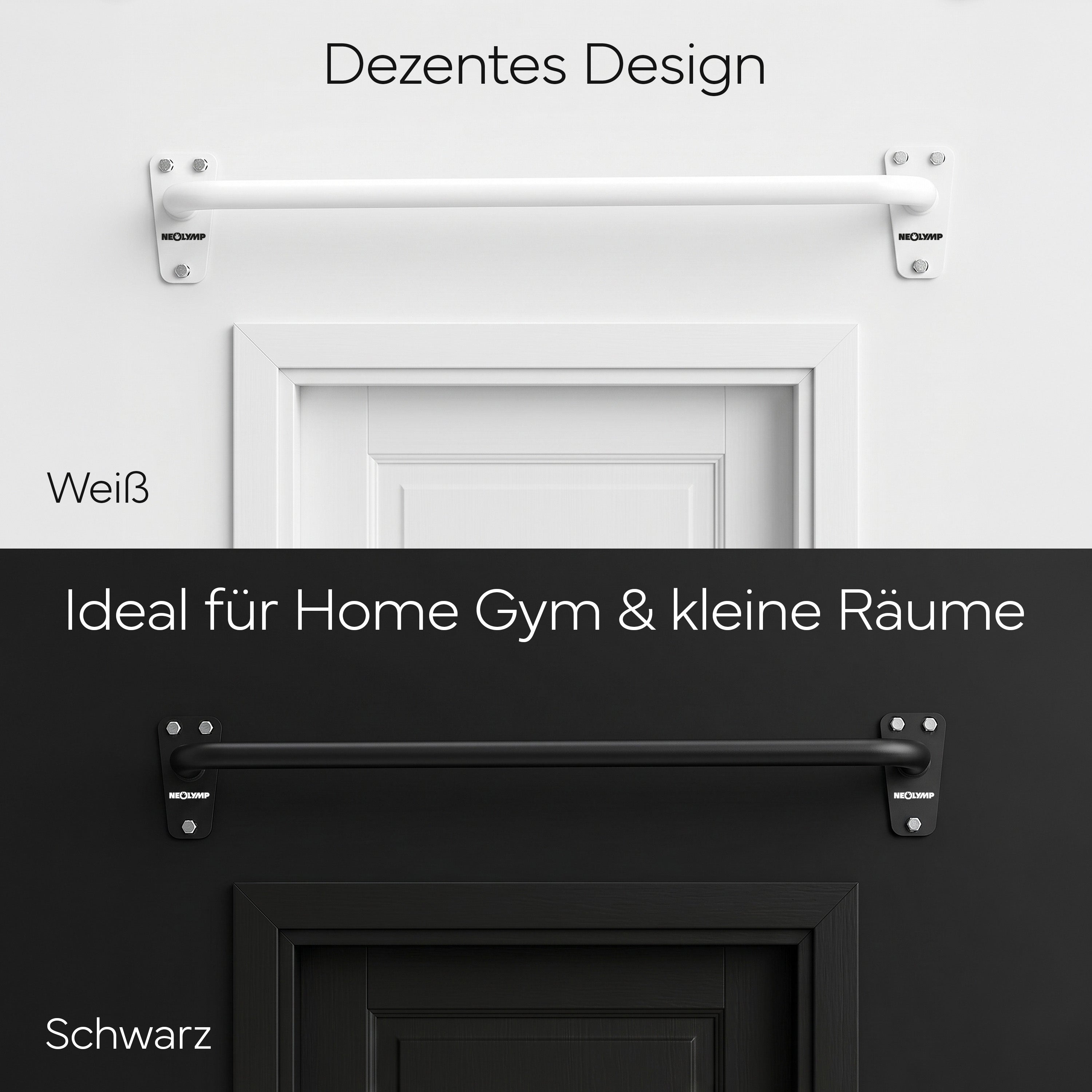 Klimmzugstange für Wandmontage, Pull Up Bar über der Tür – Weiß | B-Ware - - Outlet von NEOLYMP | Fitnessequipment und Sportartikel