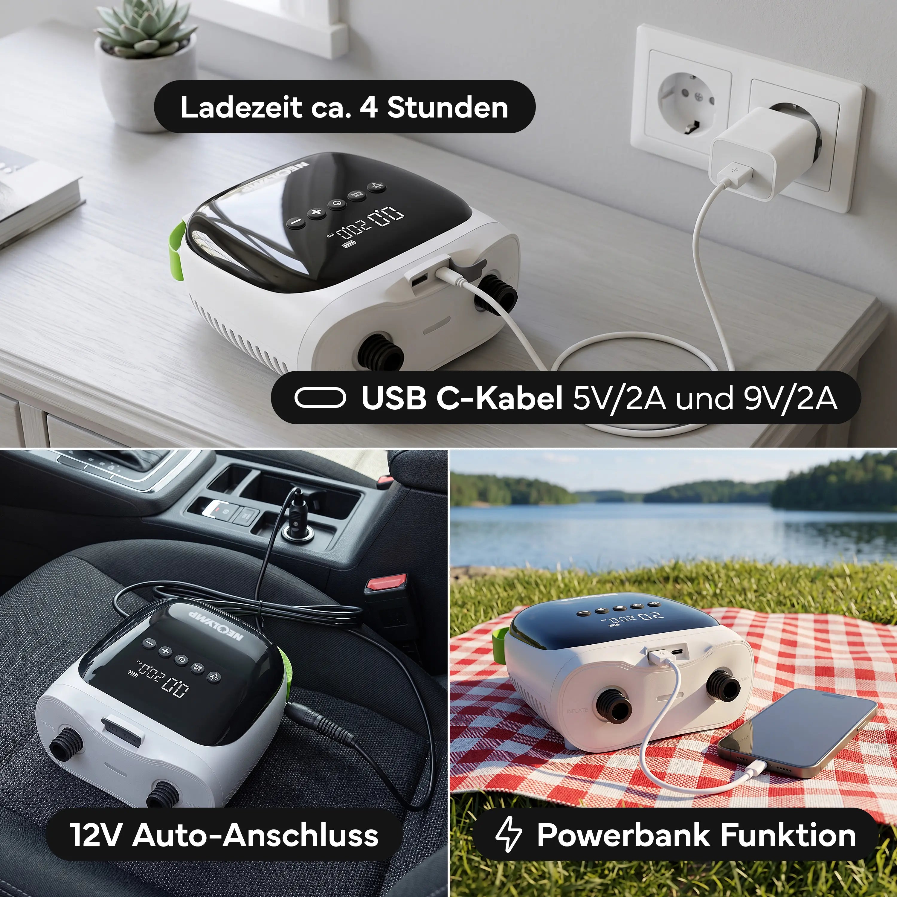Elektrische Luftpumpe - - Wassersport von NEOLYMP | Fitnessequipment und Sportartikel