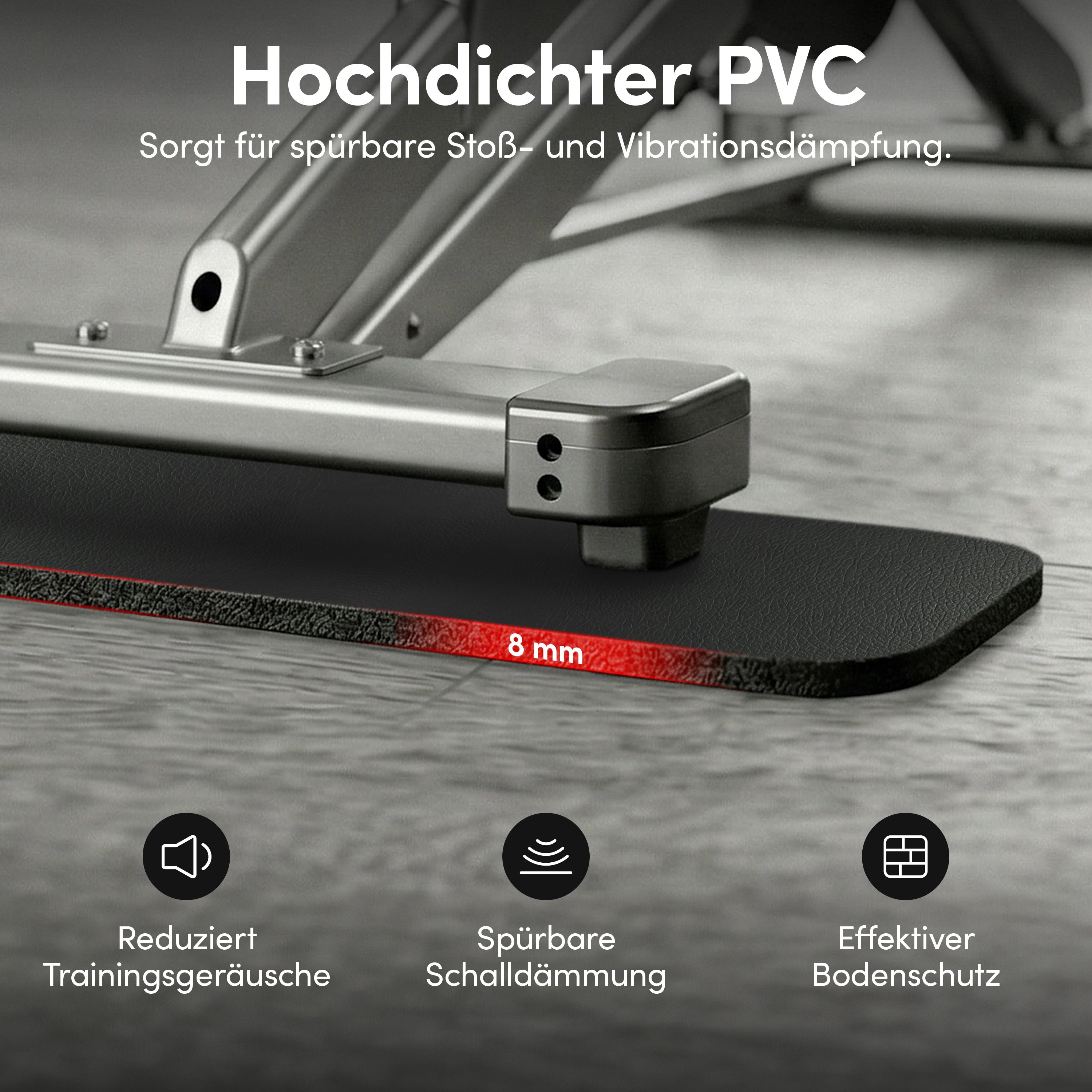 Bodenschutzmatte für Fitnessgeräte und Laufband - XS: Fahrradmatte - Bodenschutz von NEOLYMP | Fitnessequipment und Sportartikel