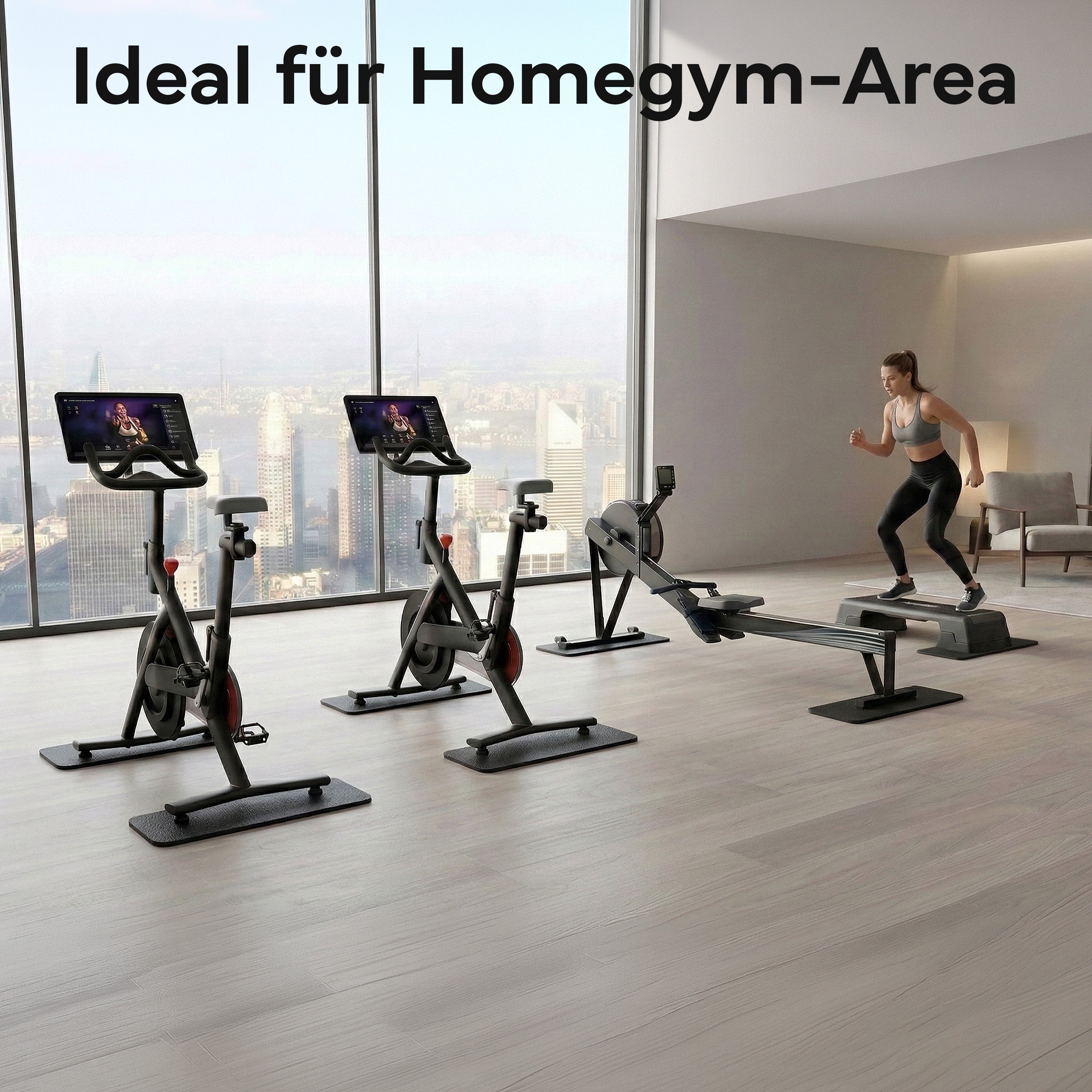 Bodenschutzmatte für Fitnessgeräte und Laufband - XS: Fahrradmatte - Bodenschutz von NEOLYMP | Fitnessequipment und Sportartikel