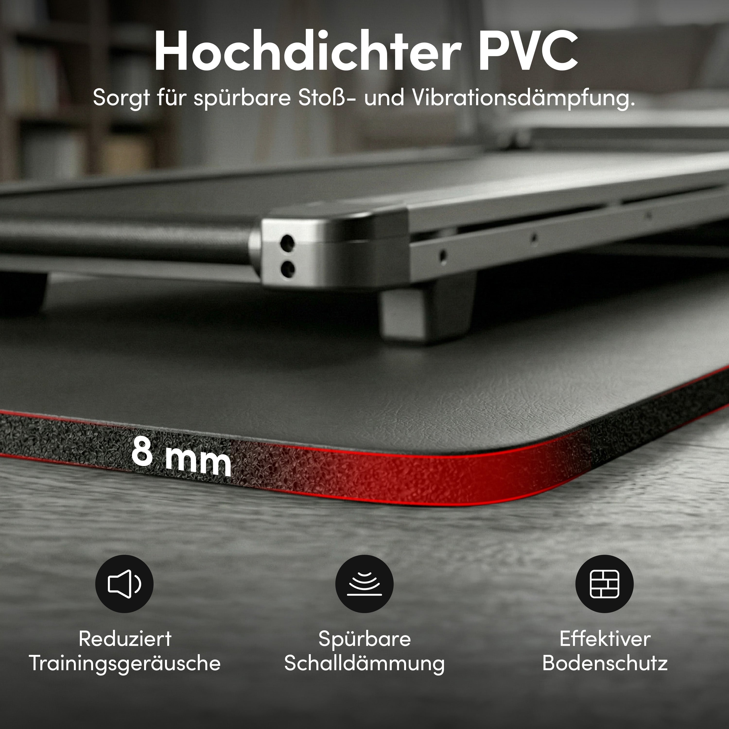 Laufbandmatte - Bodenschutz für Fitnessgeräte und Laufbänder XXL – Schwarz | B-Ware - - Outlet von NEOLYMP | Fitnessequipment und Sportartikel
