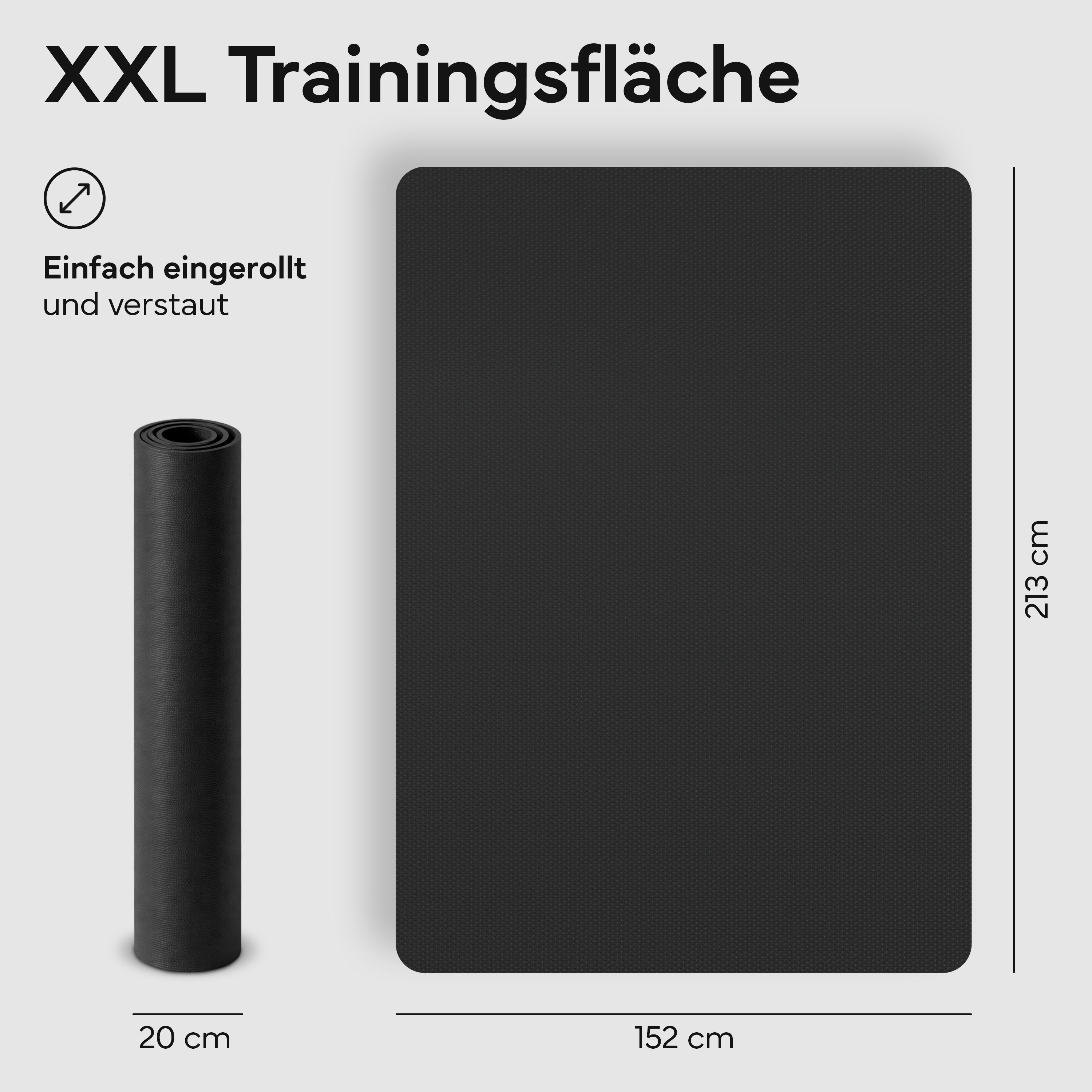 Laufbandmatte - Bodenschutz für Fitnessgeräte und Laufbänder XXL – Schwarz | B-Ware - - Outlet von NEOLYMP | Fitnessequipment und Sportartikel