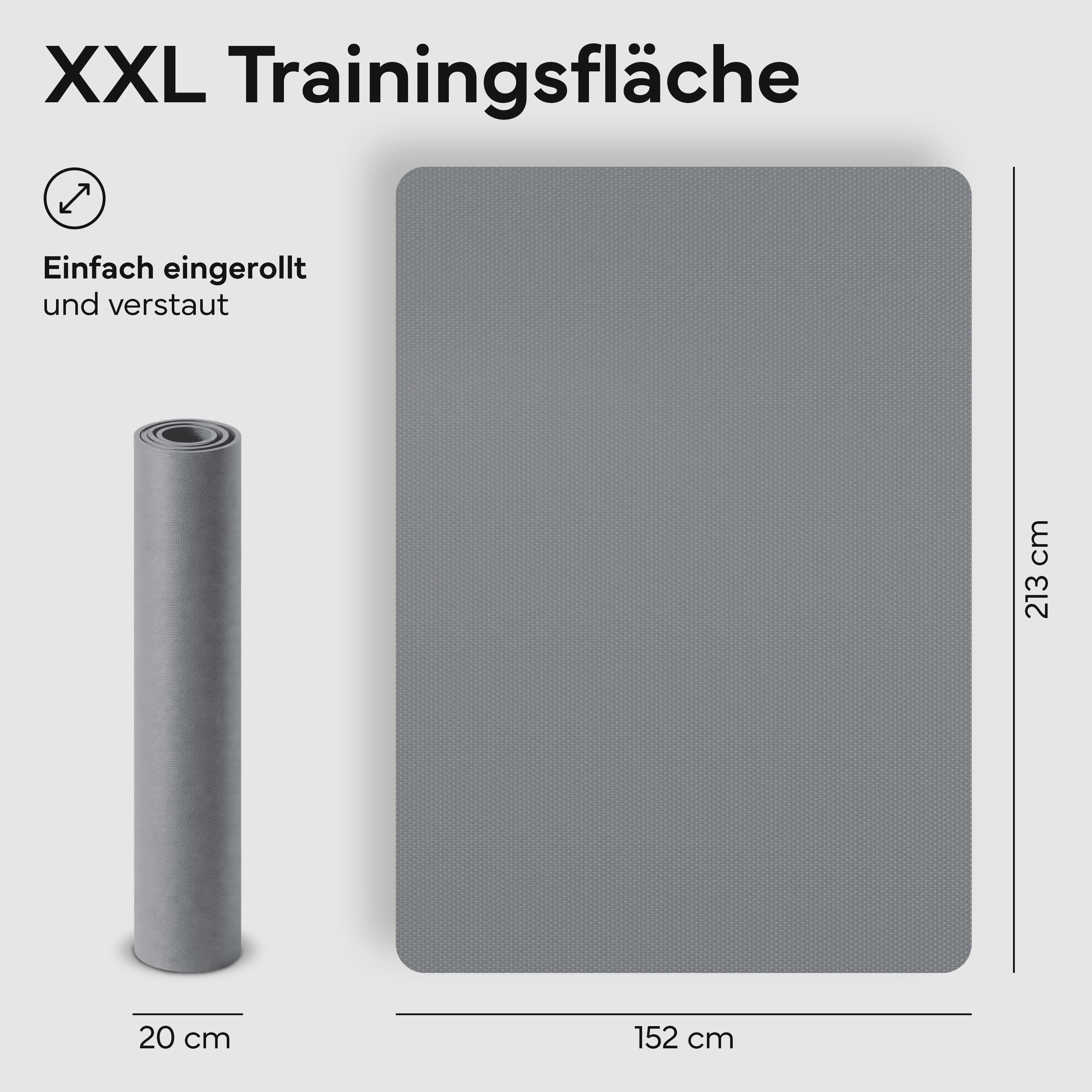 Laufbandmatte - Bodenschutz für Fitnessgeräte und Laufbänder XXL – Grau | B-Ware - - Outlet von NEOLYMP | Fitnessequipment und Sportartikel