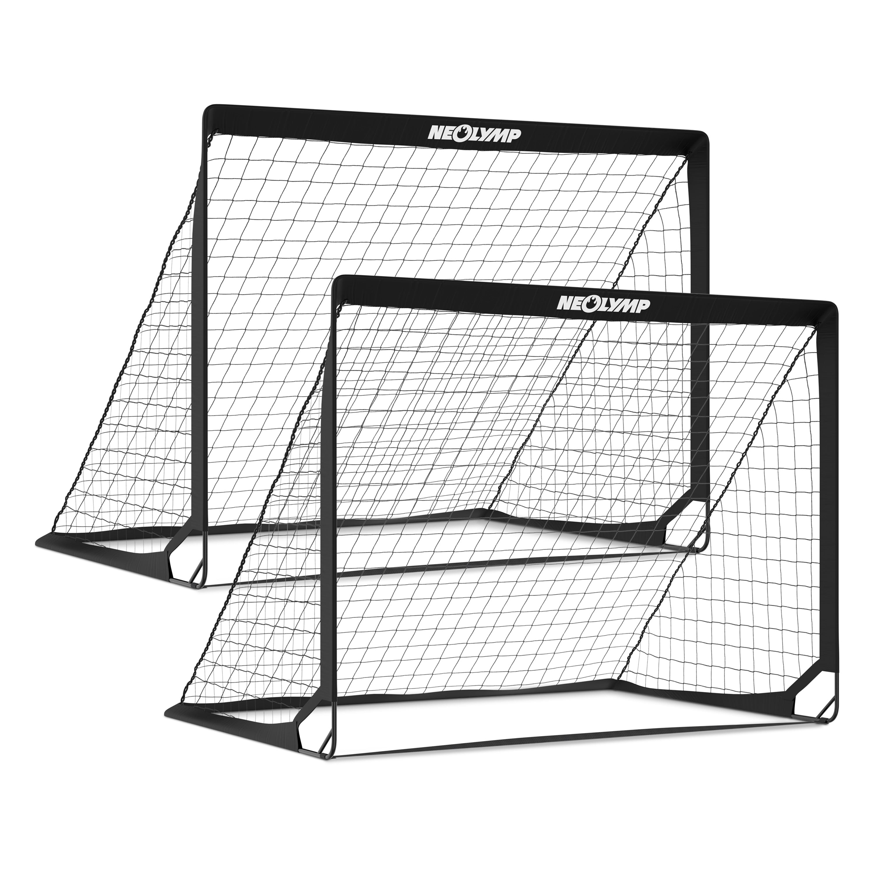 Fußballtore 2er Set in schwarz - mit Fiberglass - B-Ware - - Outlet von NEOLYMP | Fitnessequipment und Sportartikel