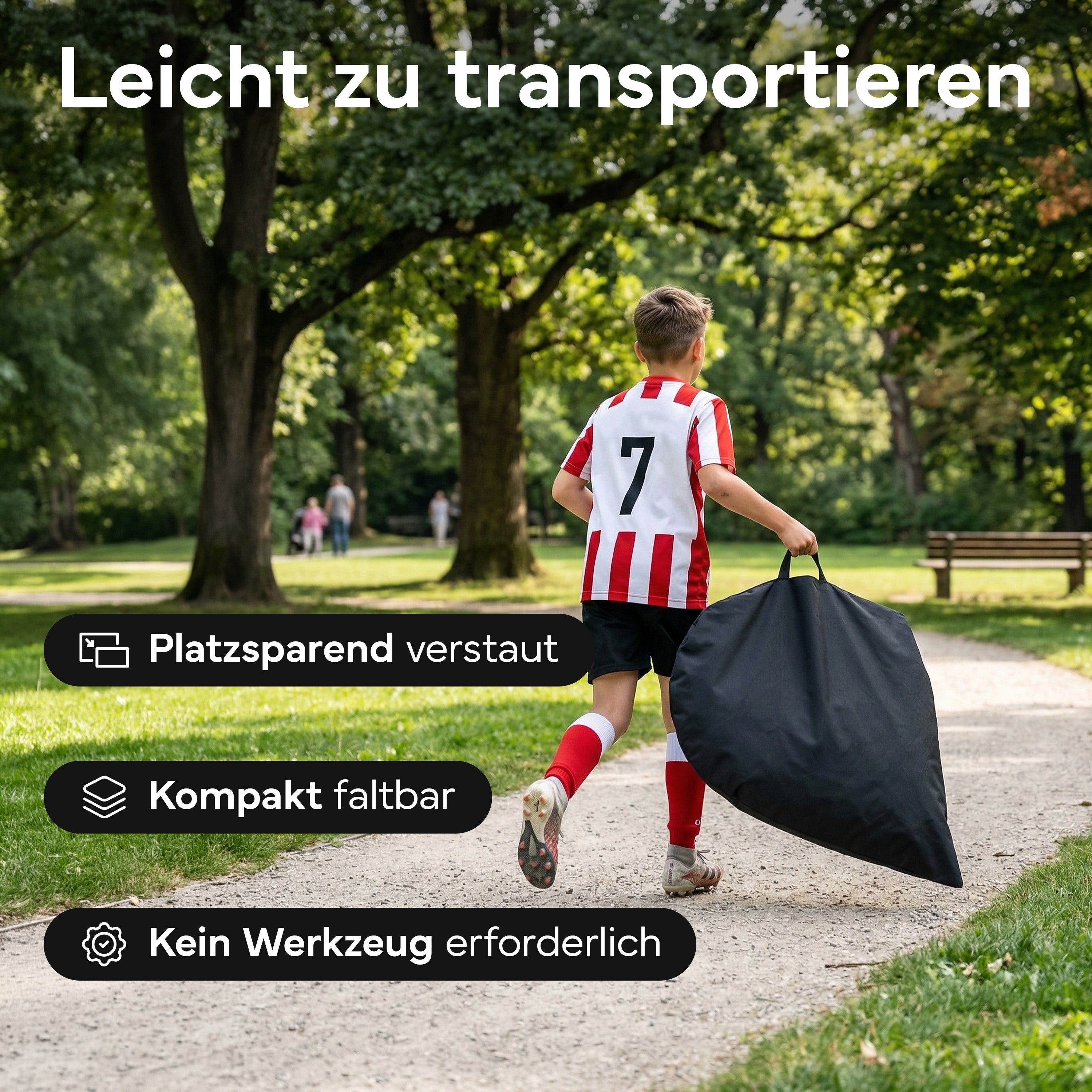 Fußballtore 2er Set in schwarz - mit Fiberglass - B-Ware - - Outlet von NEOLYMP | Fitnessequipment und Sportartikel