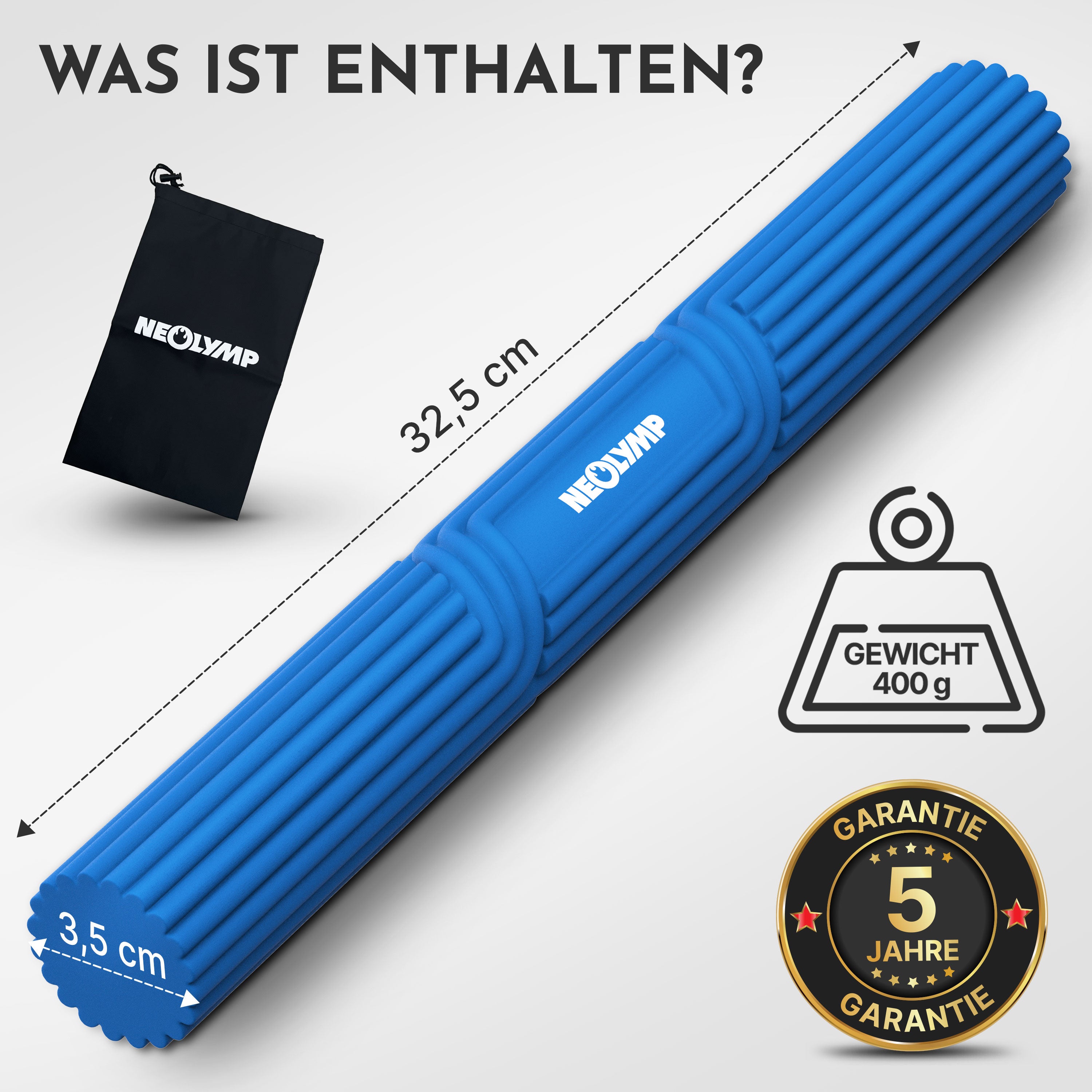 Flexbar Trainingsstab Handkraft-Trainer – 11.3 kg (blau) (B‑Ware) - - Outlet von NEOLYMP | Fitnessequipment und Sportartikel