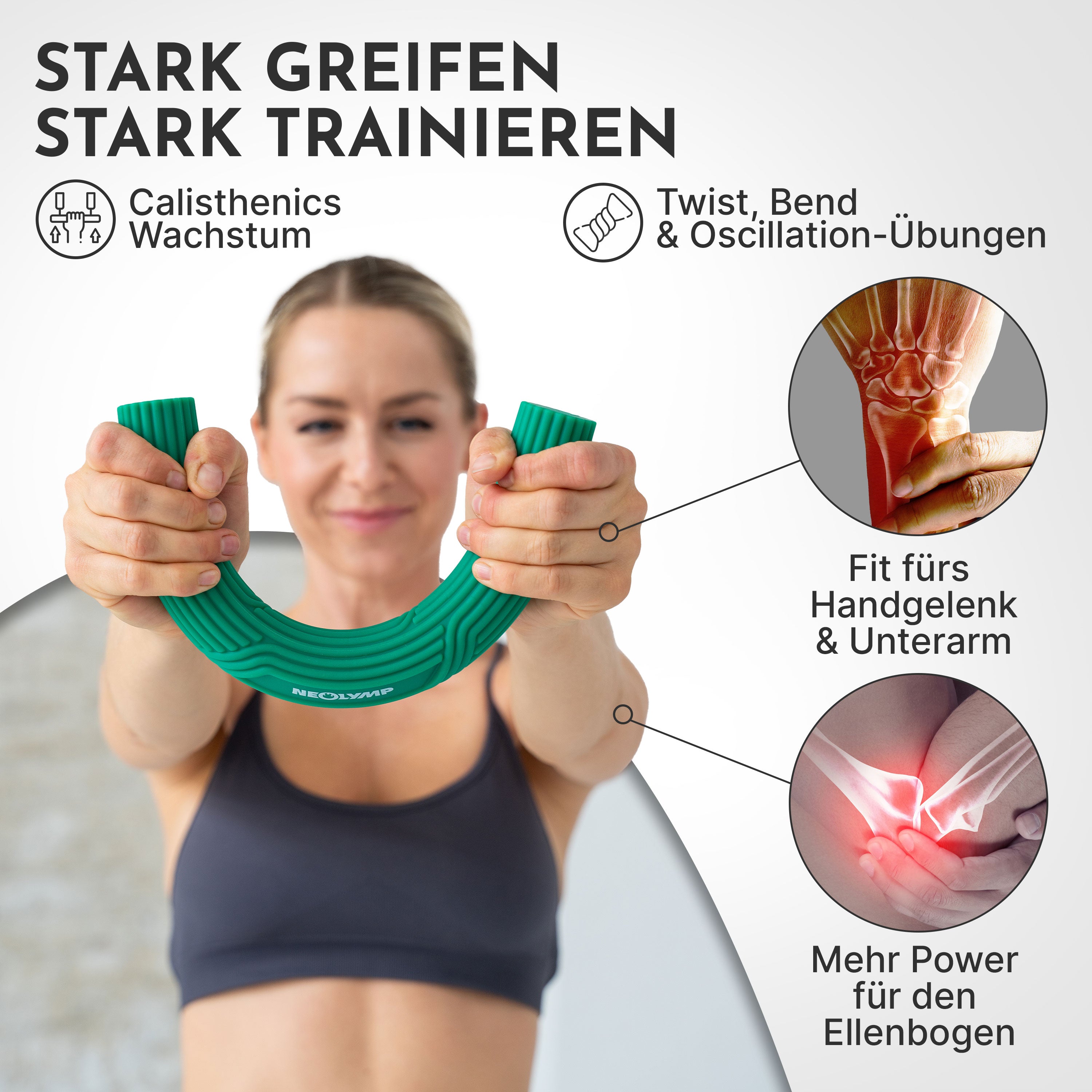 Flexbar Trainingsstab Handkraft-Trainer (4er Set) - - Sportgerät von NEOLYMP | Fitnessequipment und Sportartikel