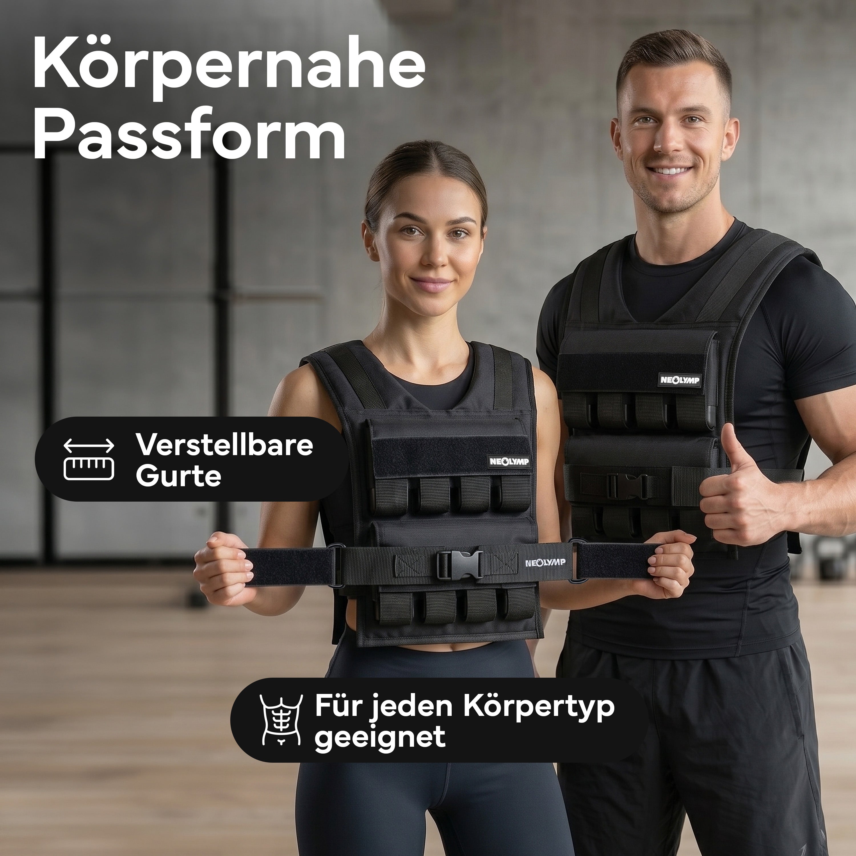 Verstellbare Gewichtsweste bis 20 kg, für Calisthenics | B-Ware - - Outlet von NEOLYMP | Fitnessequipment und Sportartikel