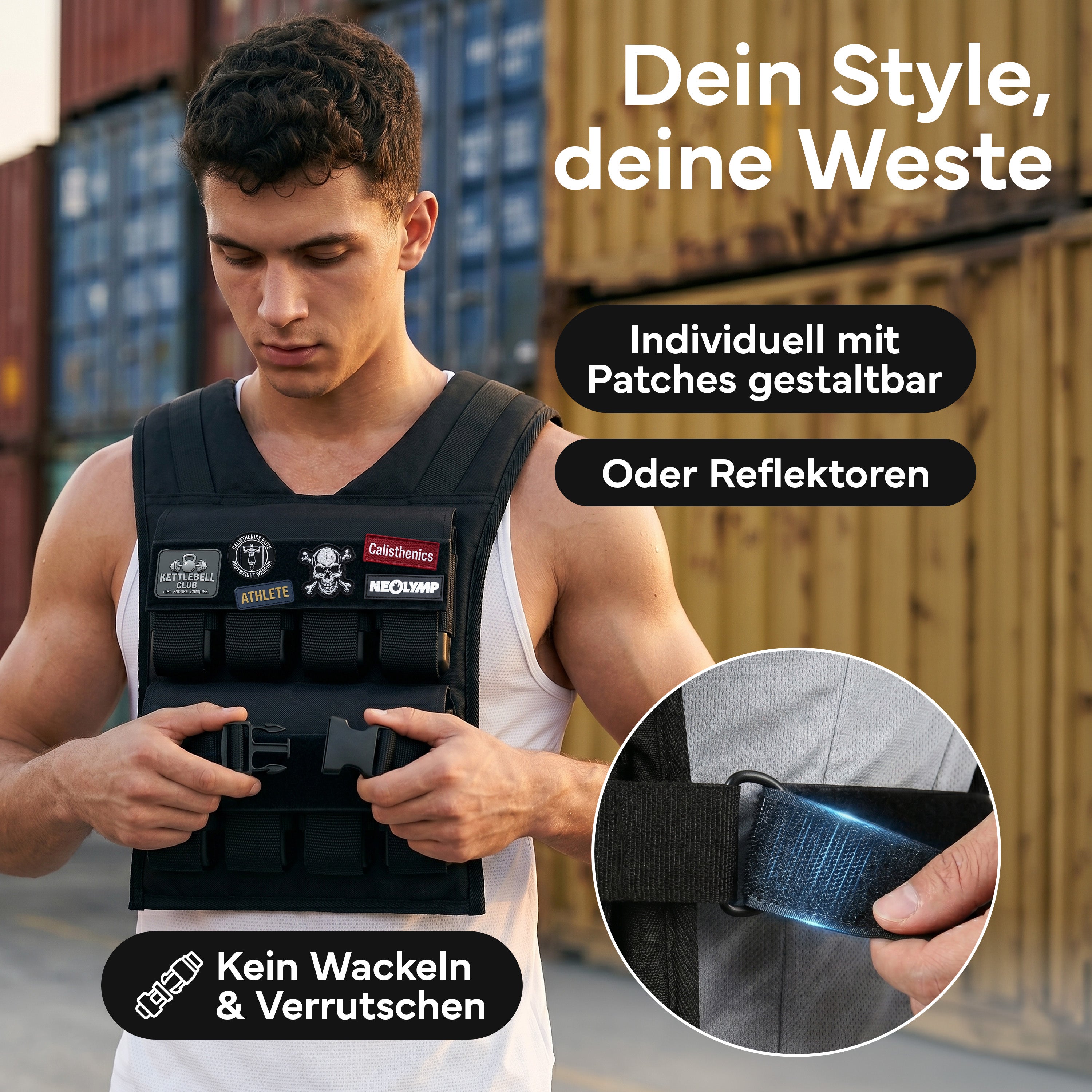 Verstellbare Gewichtsweste bis 20 kg, für Calisthenics | B-Ware - - Outlet von NEOLYMP | Fitnessequipment und Sportartikel