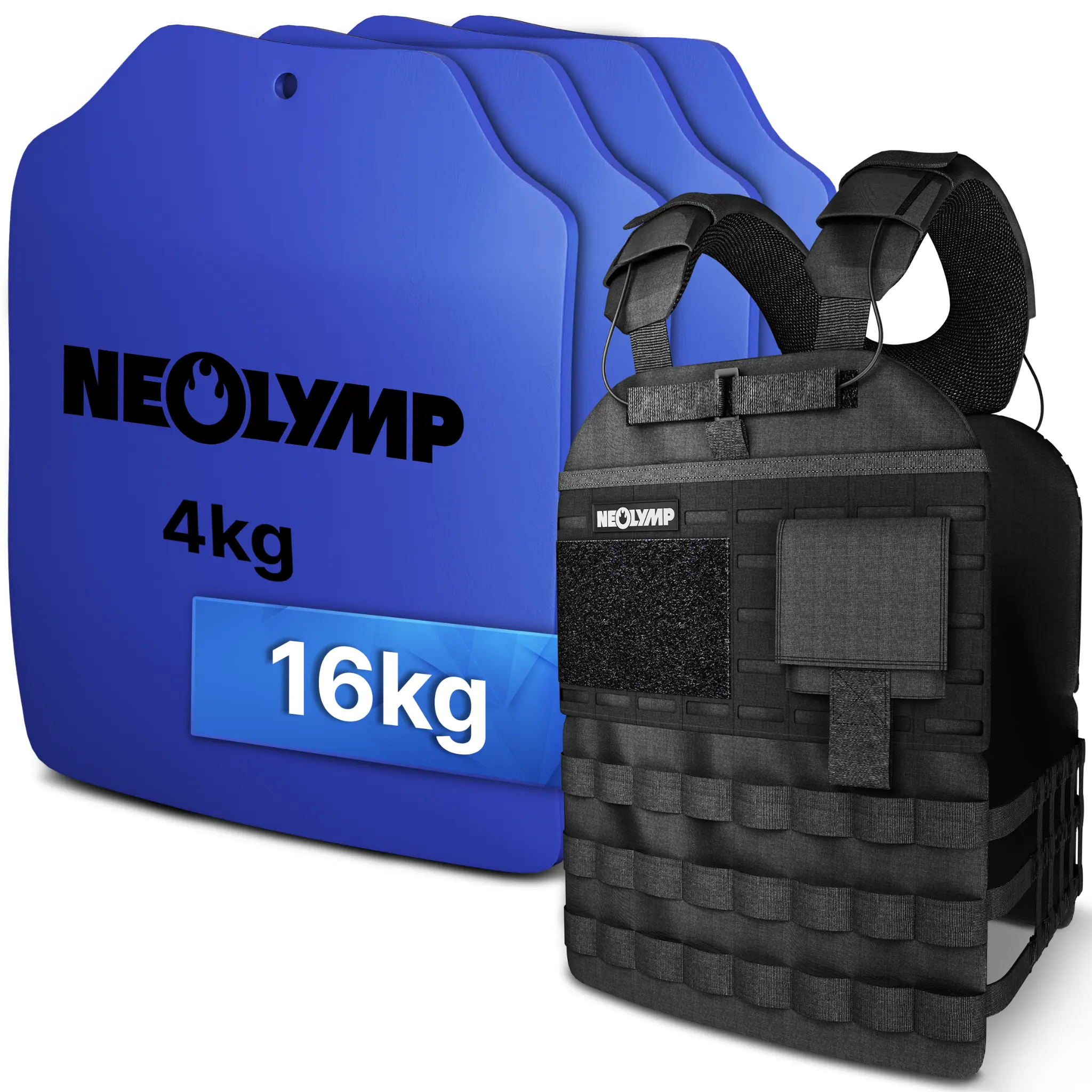 Gewichtsweste mit Zusatzgewicht - Weighted Vest für Calisthenics & HIIT - Gewichtsweste 16 kg Set - Gewichtswesten & -manschetten von NEOLYMP | Fitnessequipment und Sportartikel