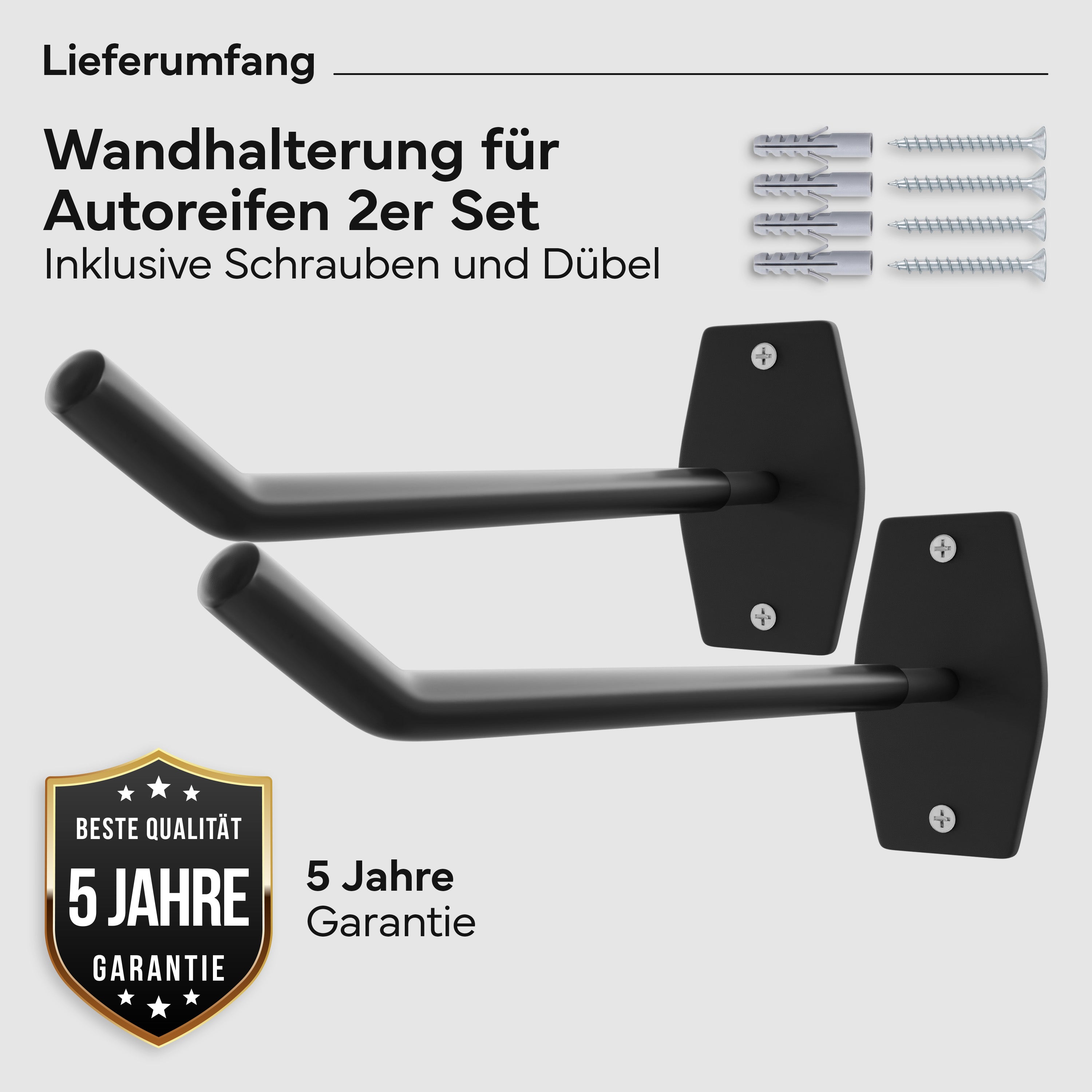 Wandhalterung 2er-Set - für Fitnessmatten mit Ösen - - Zubehör von NEOLYMP | Fitnessequipment und Sportartikel