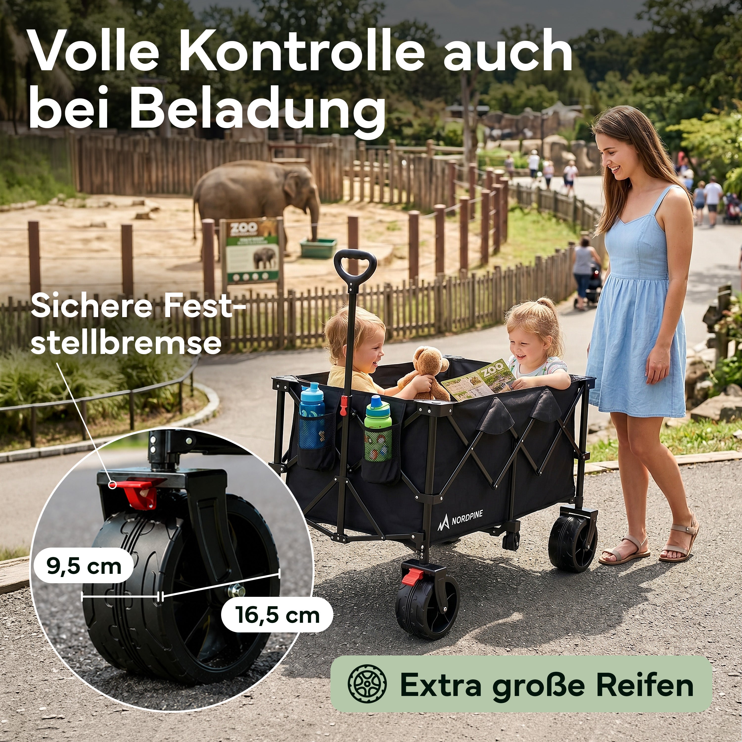 Bollerwagen faltbar - 200L / 300L – 300 Liter | B-Ware - - Outlet von NEOLYMP | Fitnessequipment und Sportartikel
