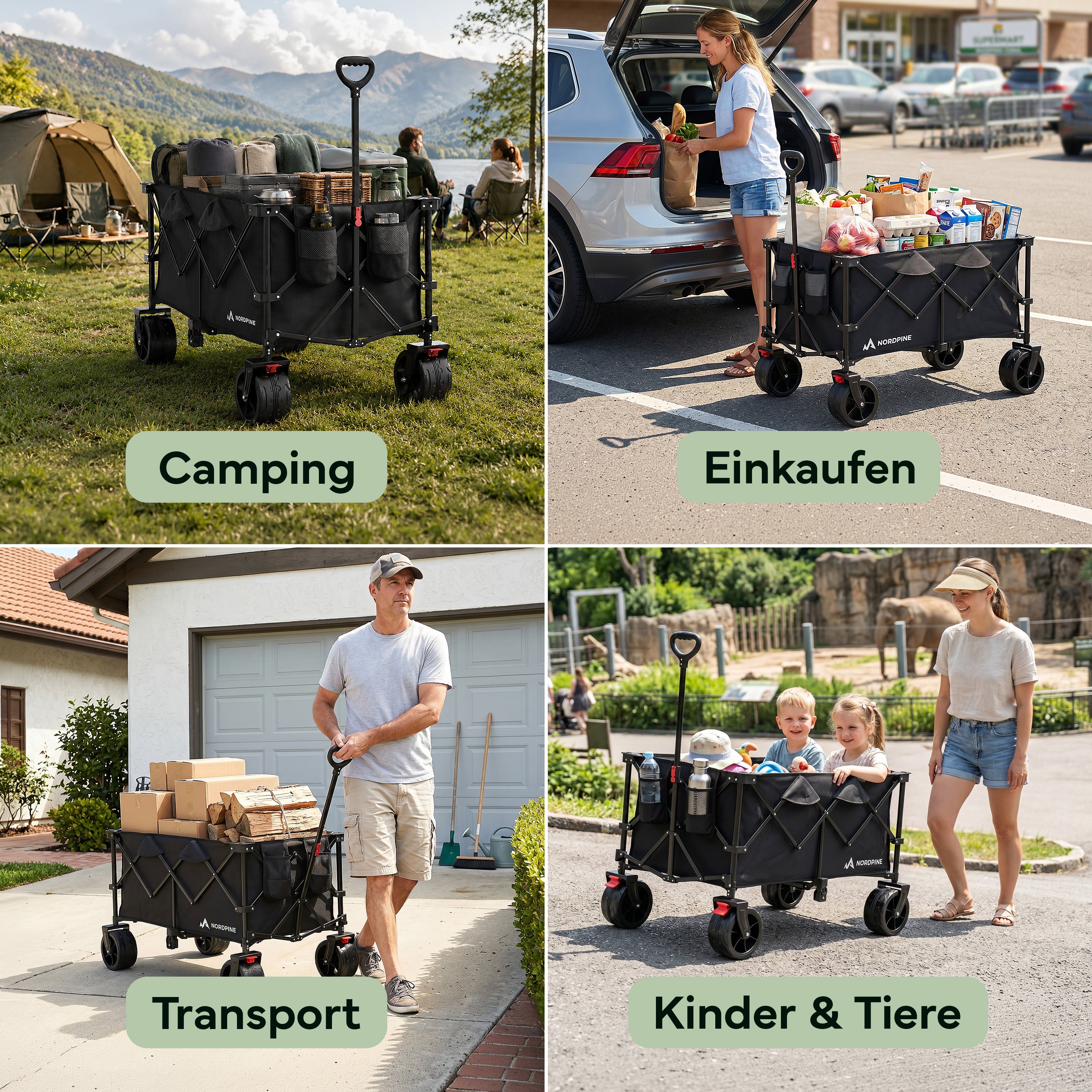 Bollerwagen faltbar - 200L / 300L – 300 Liter | B-Ware - - Outlet von NEOLYMP | Fitnessequipment und Sportartikel