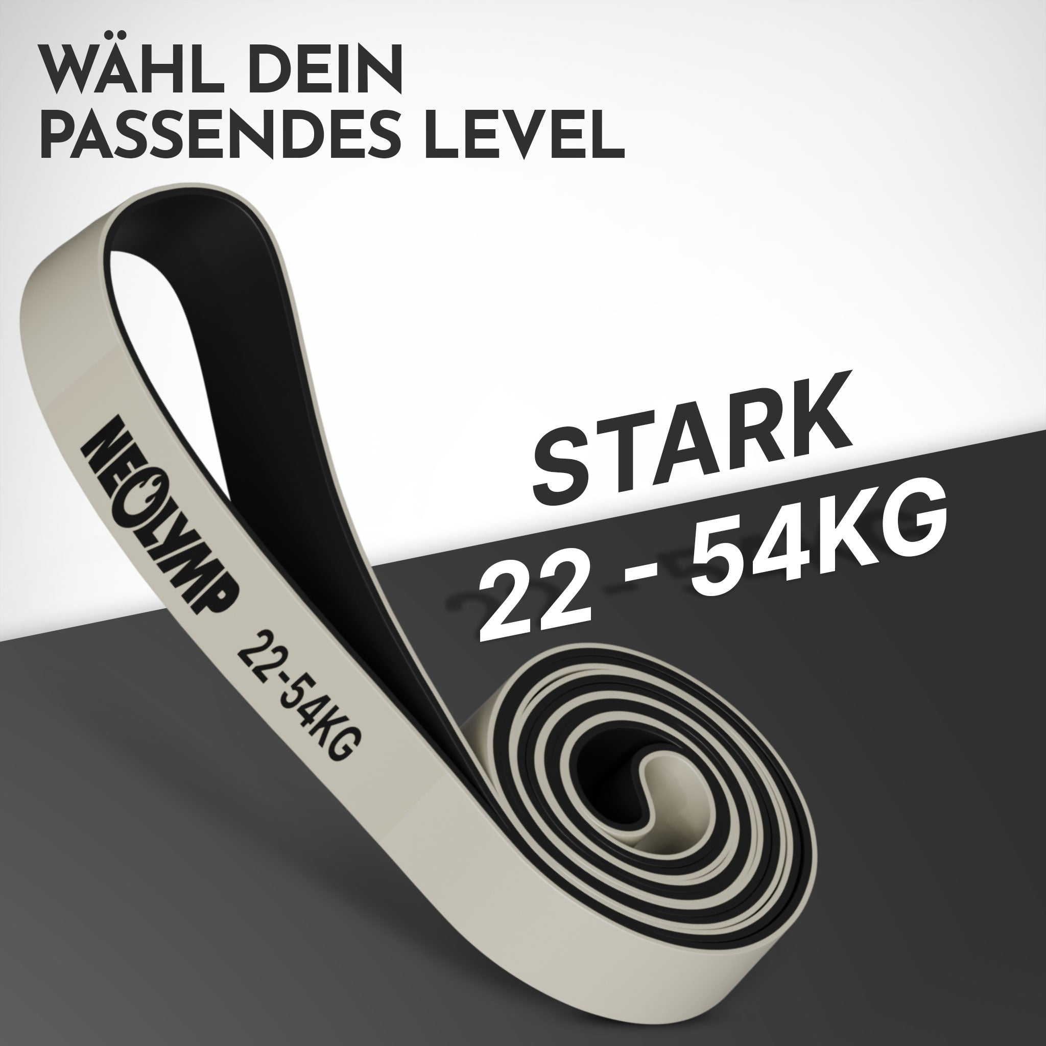 Heavy Resistance Bands aus Latex - grau - Resistance Band stark - Fitnessbänder von NEOLYMP | Fitnessequipment und Sportartikel