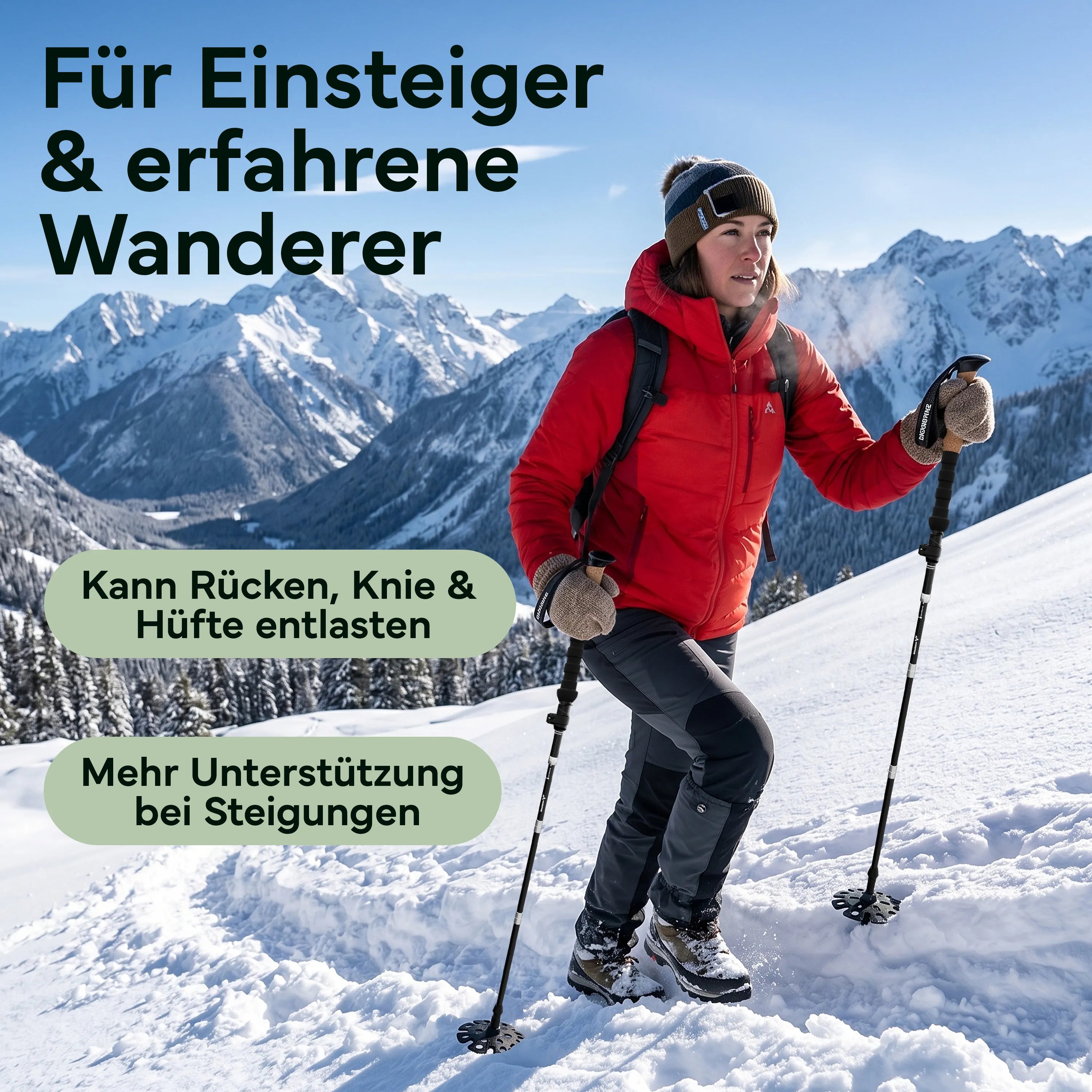Faltbare Wanderstöcke aus Carbon / Aluminium - Carbon 100-120cm - Outdoor-Equipment von NORDPINE | Outdoor-Equipment, Wandern, Camping