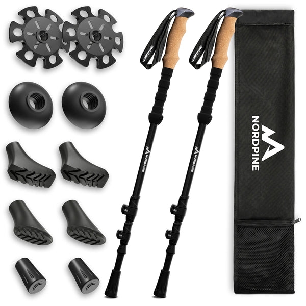 Teleskop Wanderstöcke aus Carbon / Aluminium