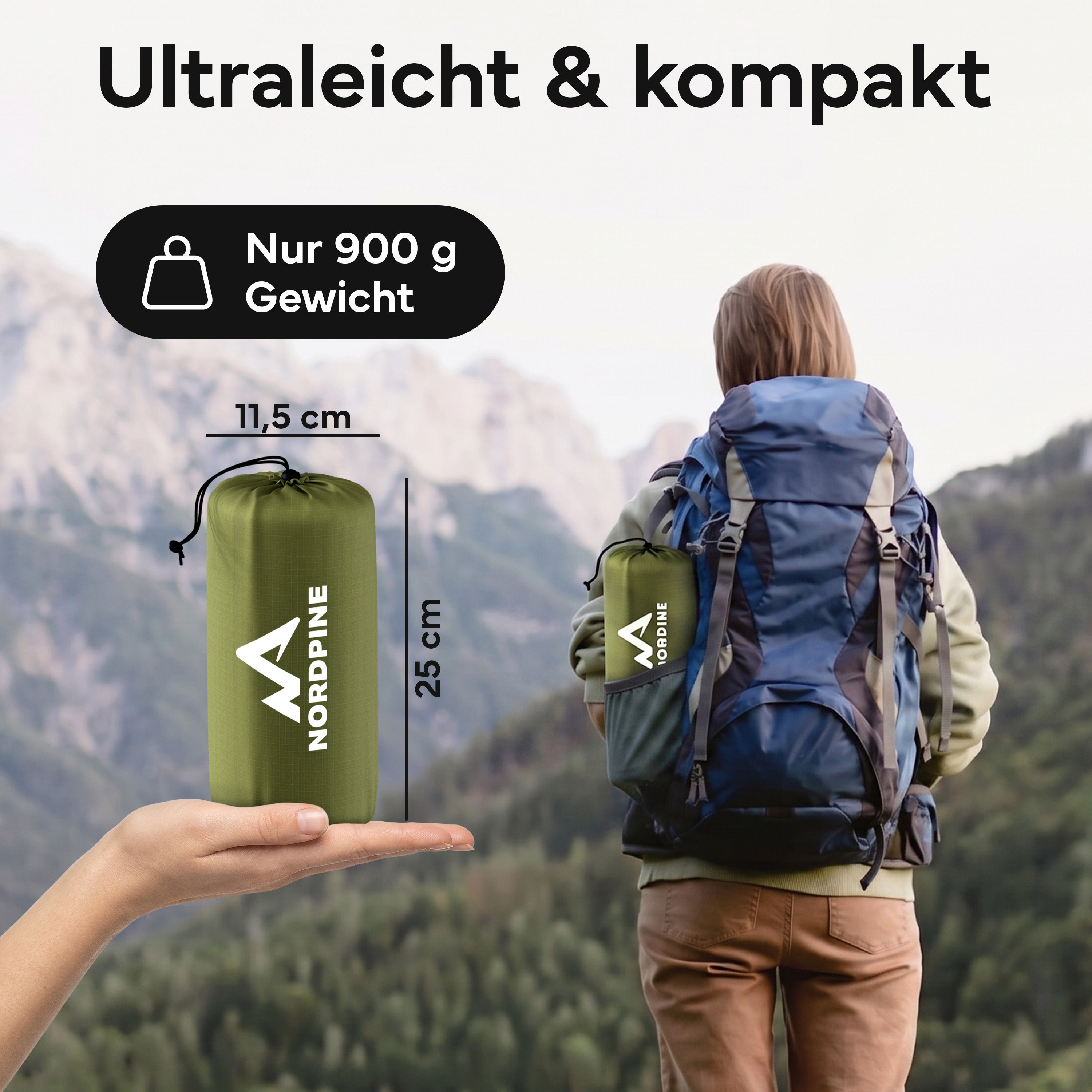 Isomatte Single - kombinierbar, integrierte Luftpumpe – Army Green | B-Ware - - Outlet von NEOLYMP | Fitnessequipment und Sportartikel