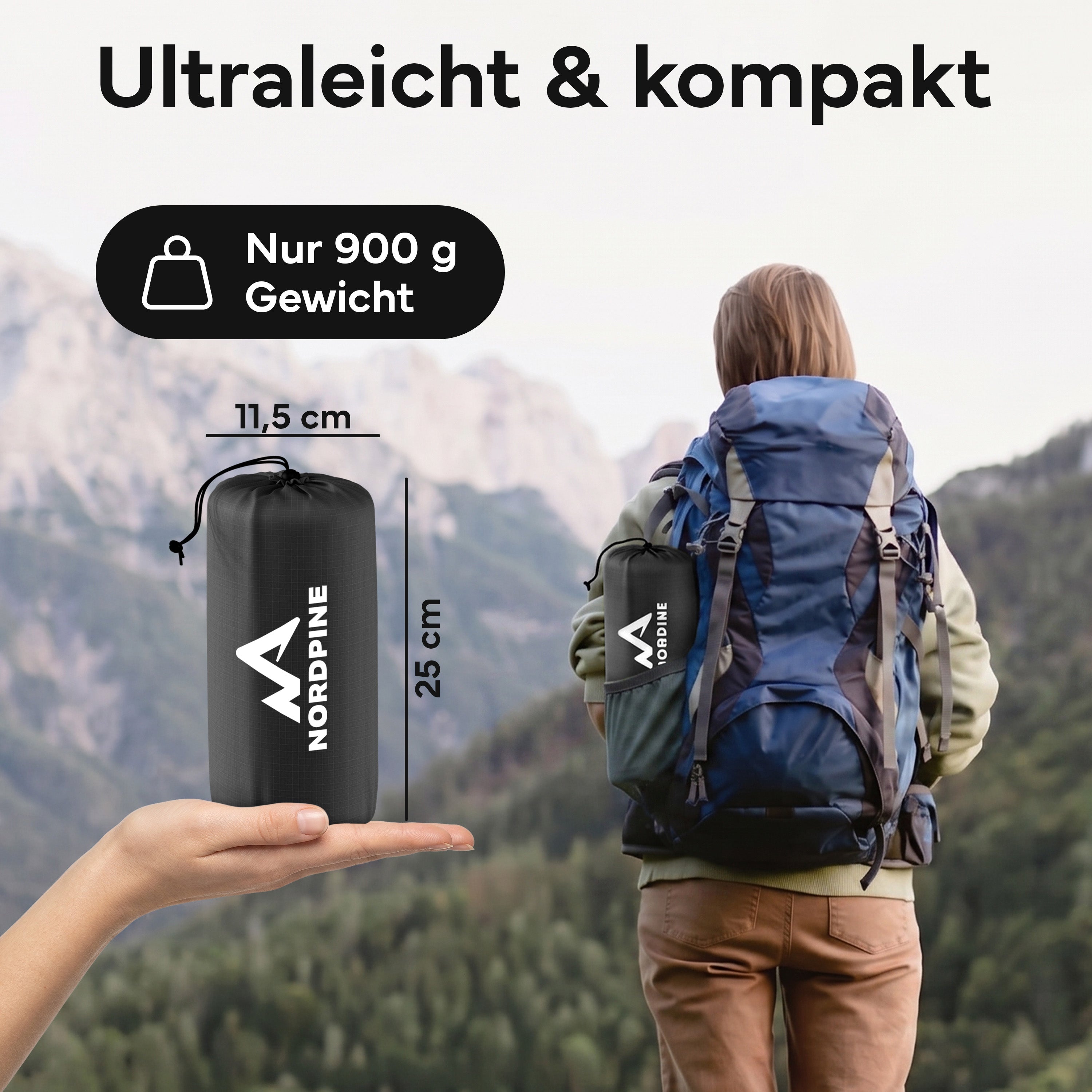 Isomatte Single - kombinierbar, integrierte Luftpumpe – Schwarz | B-Ware - - Outlet von NEOLYMP | Fitnessequipment und Sportartikel