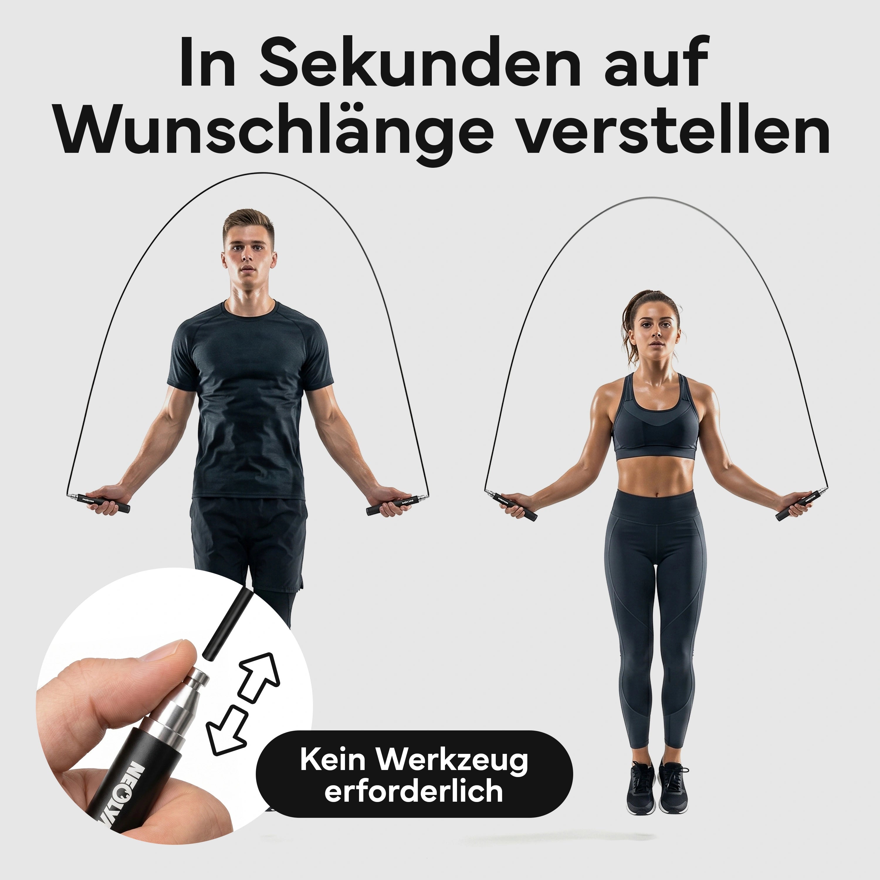 Springseil - Speed Jump Rope aus Aluminium - - Sportgerät von NEOLYMP | Fitnessequipment und Sportartikel