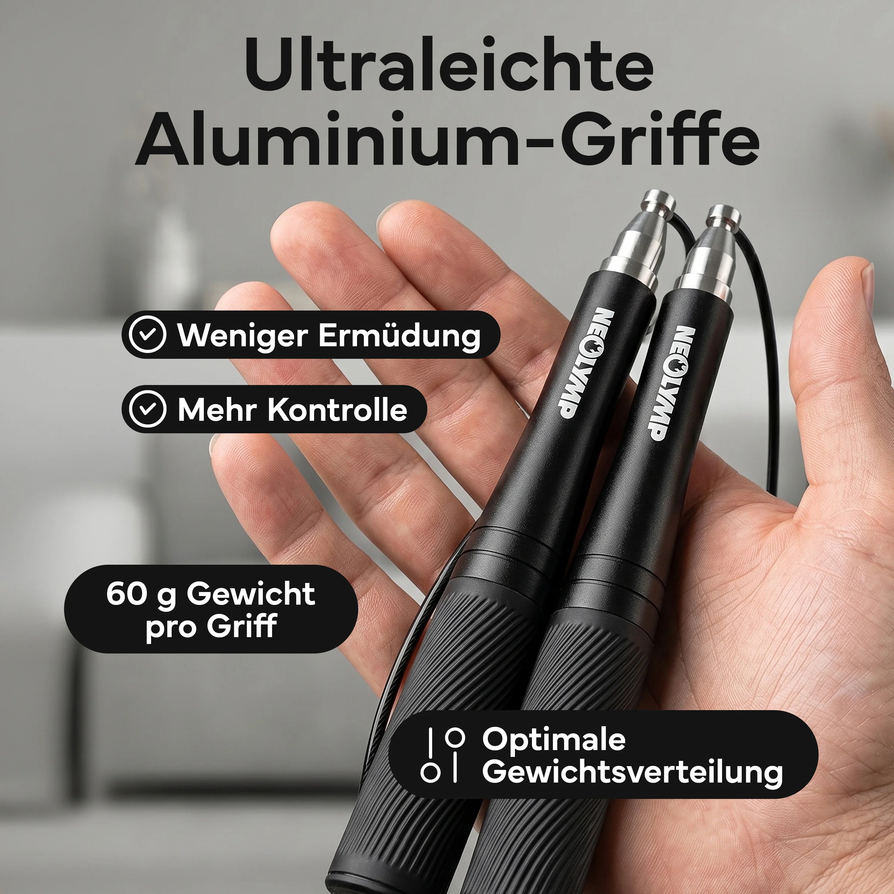Springseil - Speed Jump Rope aus Aluminium - - Sportgerät von NEOLYMP | Fitnessequipment und Sportartikel