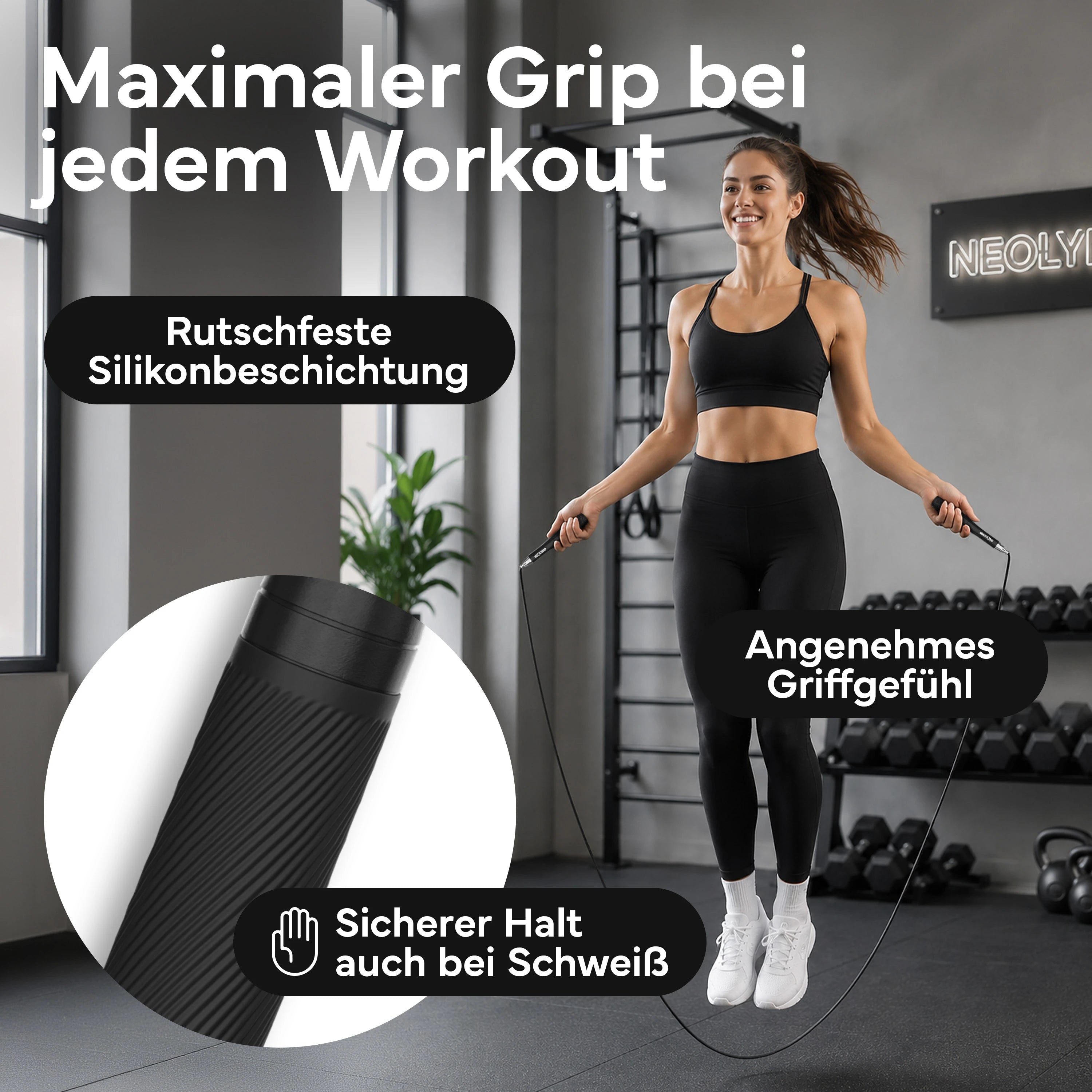 Springseil - Speed Jump Rope aus Aluminium - - Sportgerät von NEOLYMP | Fitnessequipment und Sportartikel