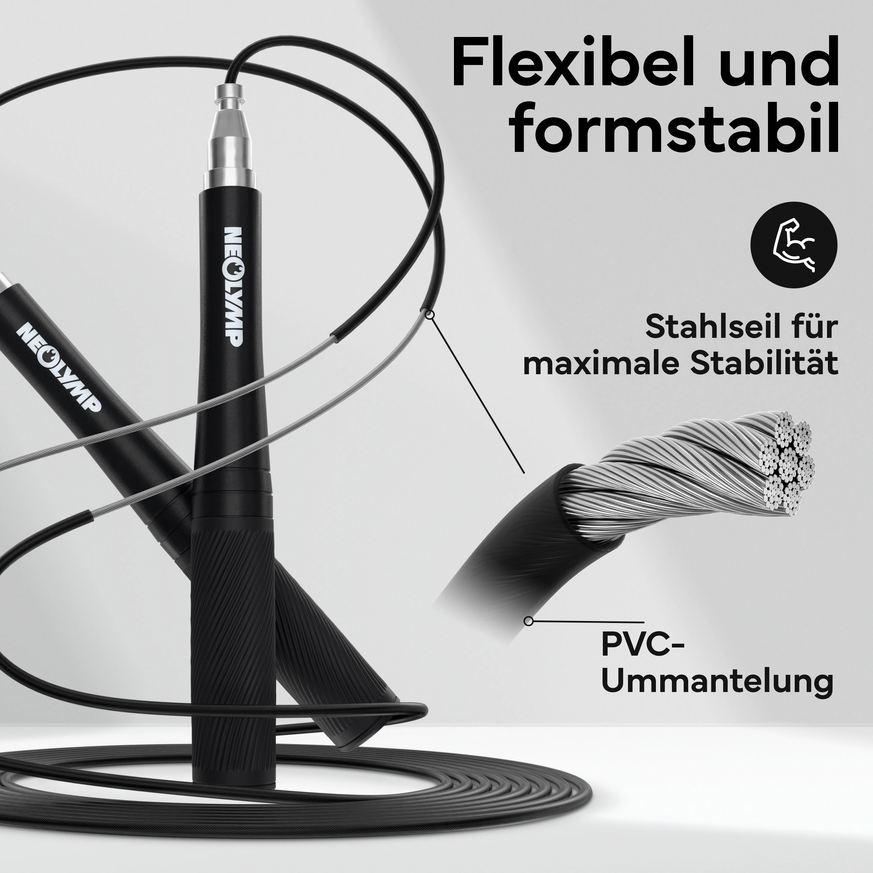 Springseil - Speed Jump Rope aus Aluminium - - Sportgerät von NEOLYMP | Fitnessequipment und Sportartikel