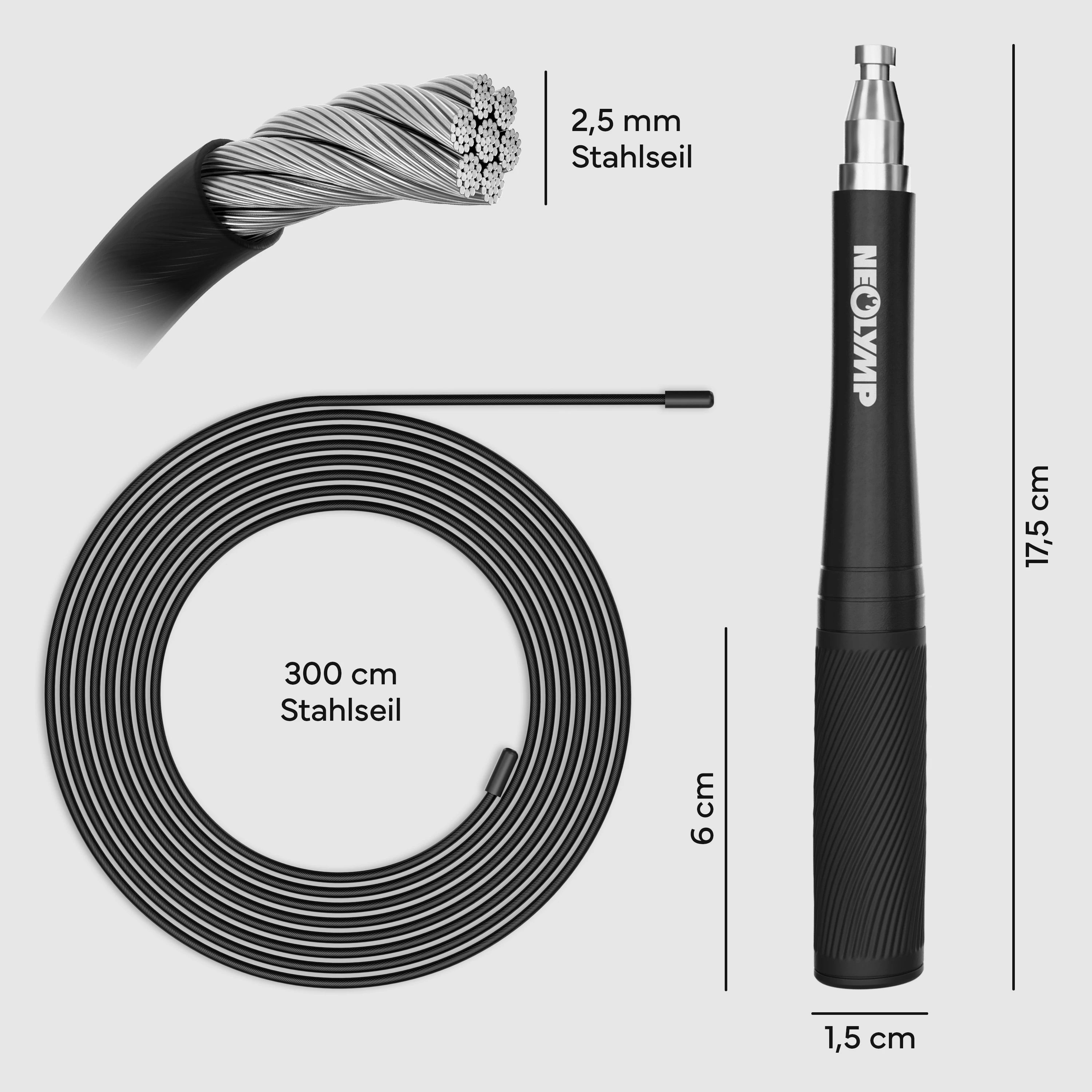 Springseil - Speed Jump Rope aus Aluminium - - Sportgerät von NEOLYMP | Fitnessequipment und Sportartikel